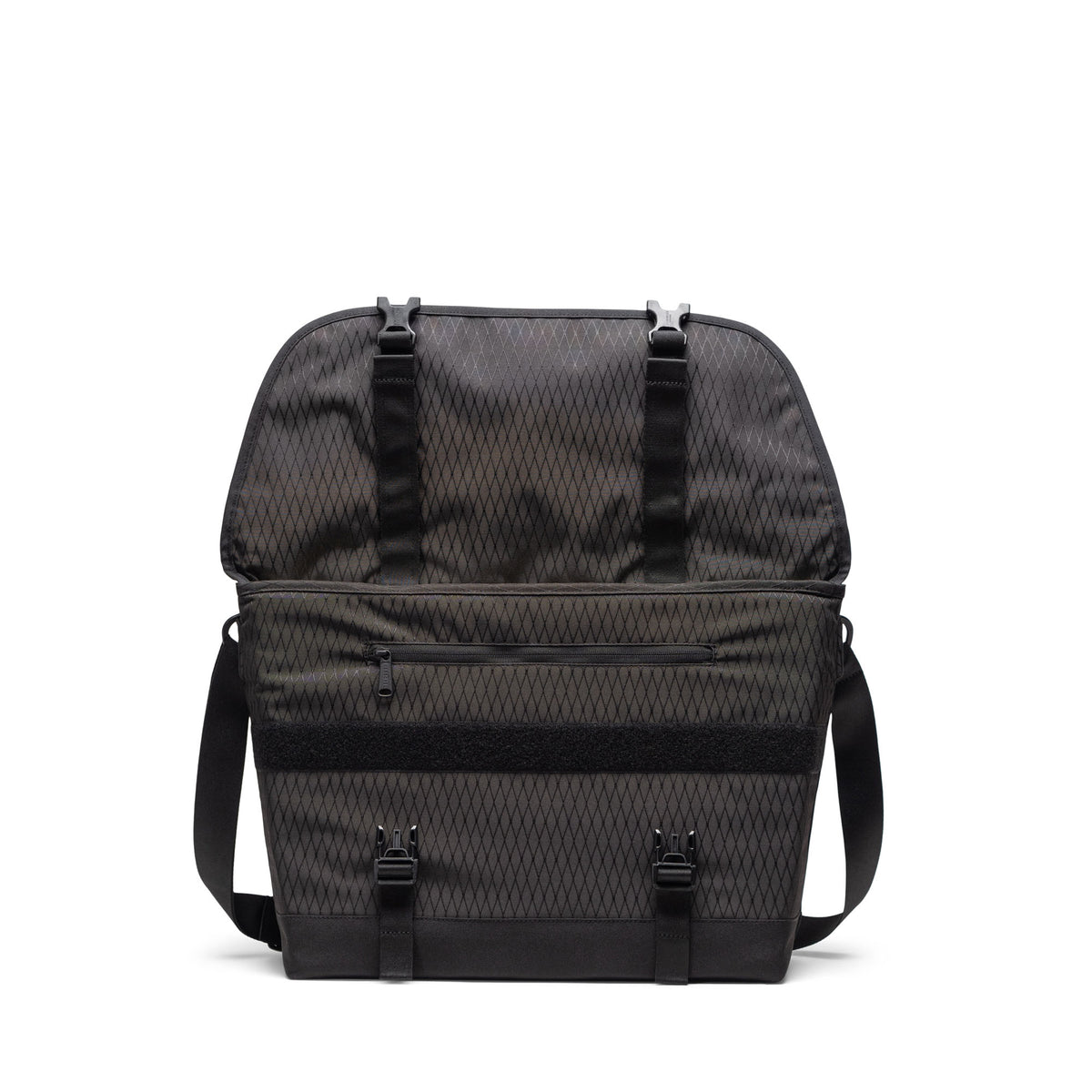 Herschel Cove Messenger - 22.5L in Black Diamond/Black — interior view # color_Black Diamond/Black