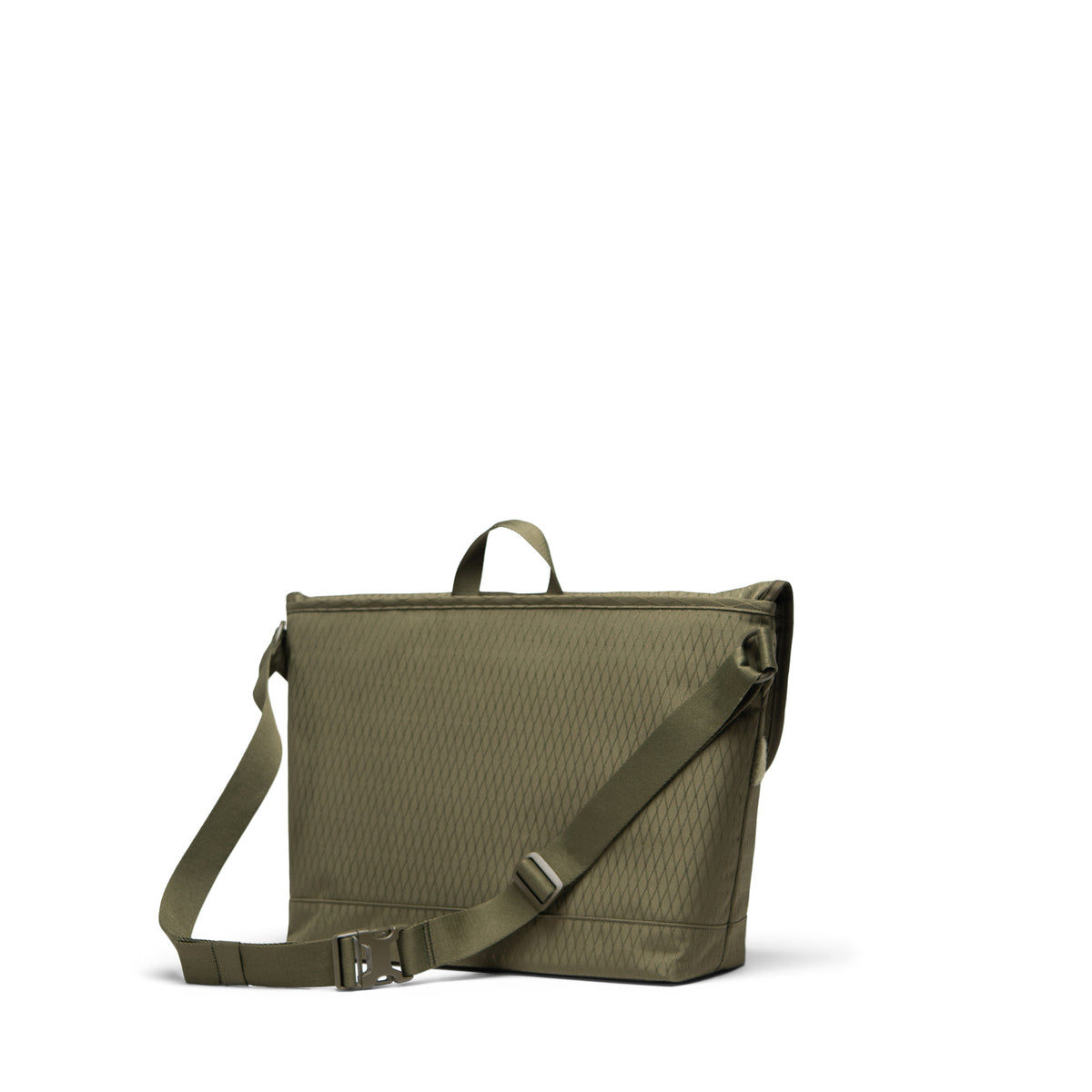 Herschel Cove Messenger - 22.5L in Ivy Green Diamond — side view # color_Ivy Green Diamond