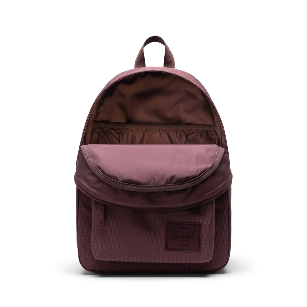 Herschel Classic Backpack 26L in Huckleberry Diamond — angle view 2 # color_Huckleberry Diamond