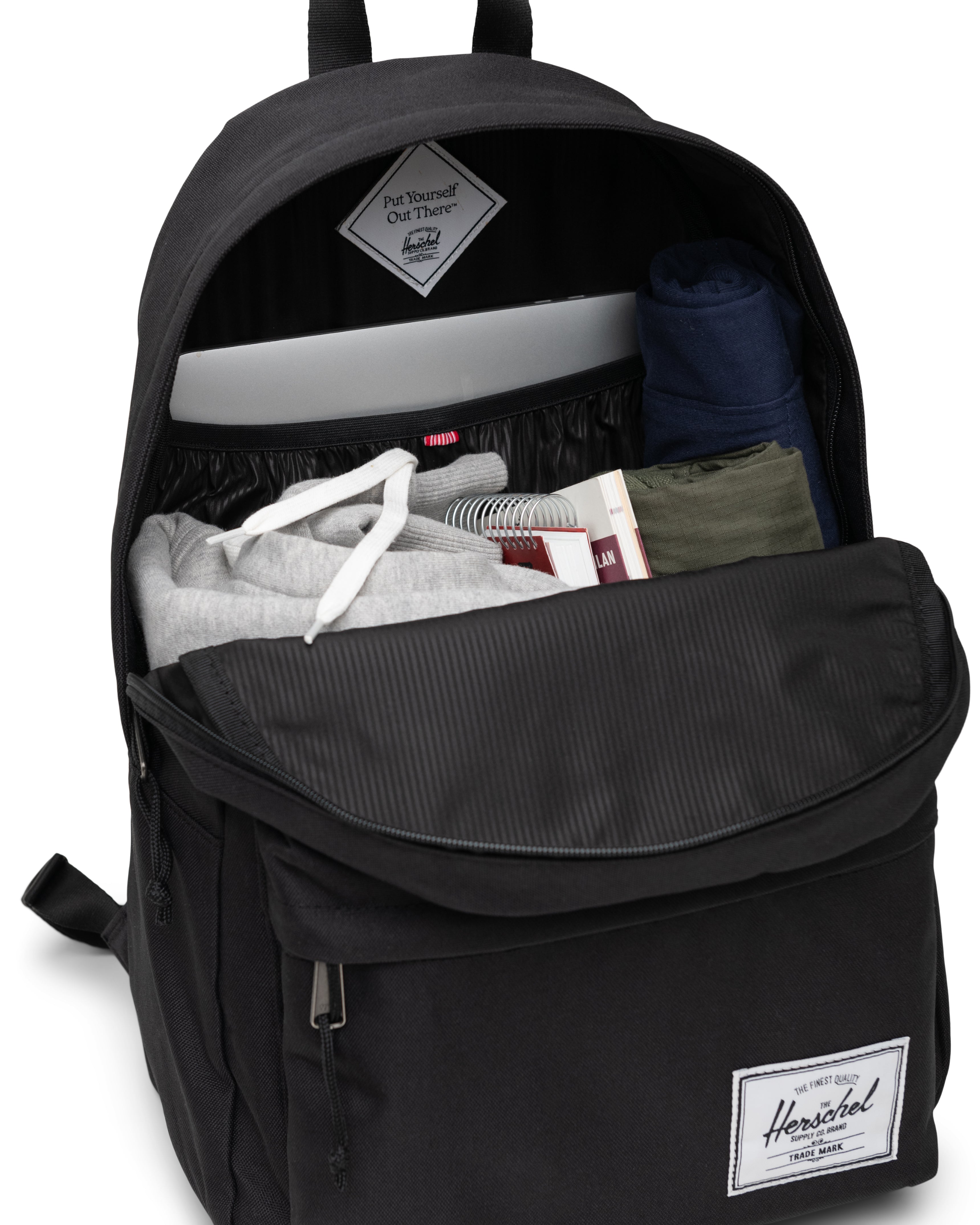 Herschel Classic Backpack | XL 30L in Black — interior view 6 # color_Black