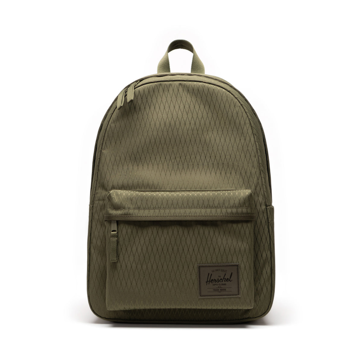 Herschel Classic Backpack | XL 30L in Ivy Green Diamond — front view # color_Ivy Green Diamond