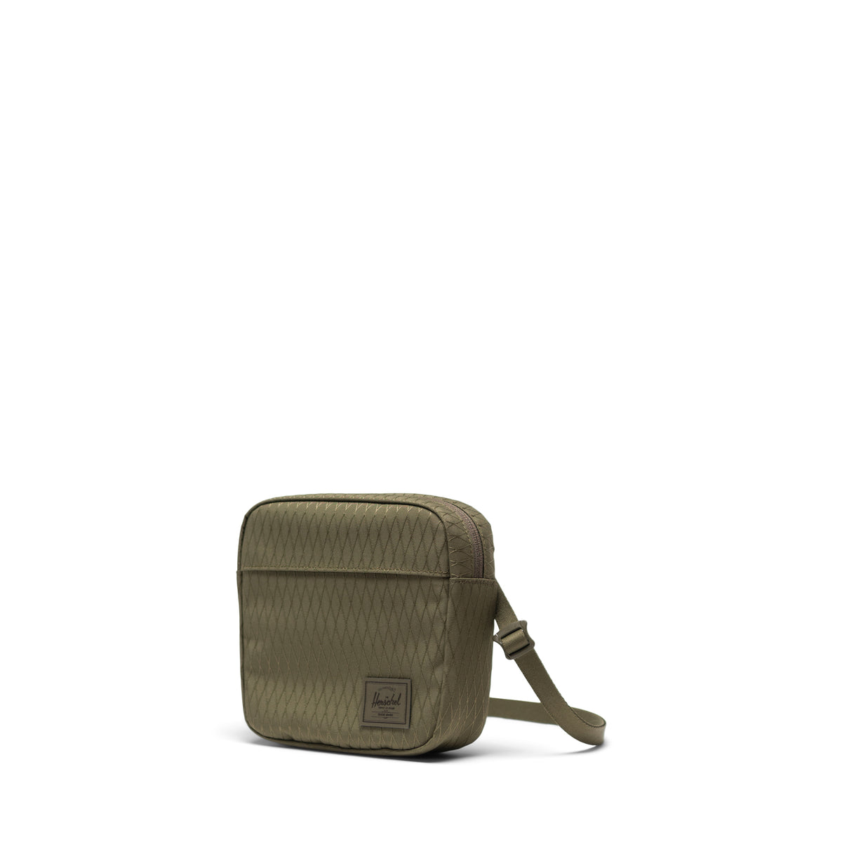 Herschel Classic Crossbody 2L in Ivy Green Diamond — side view # color_Ivy Green Diamond