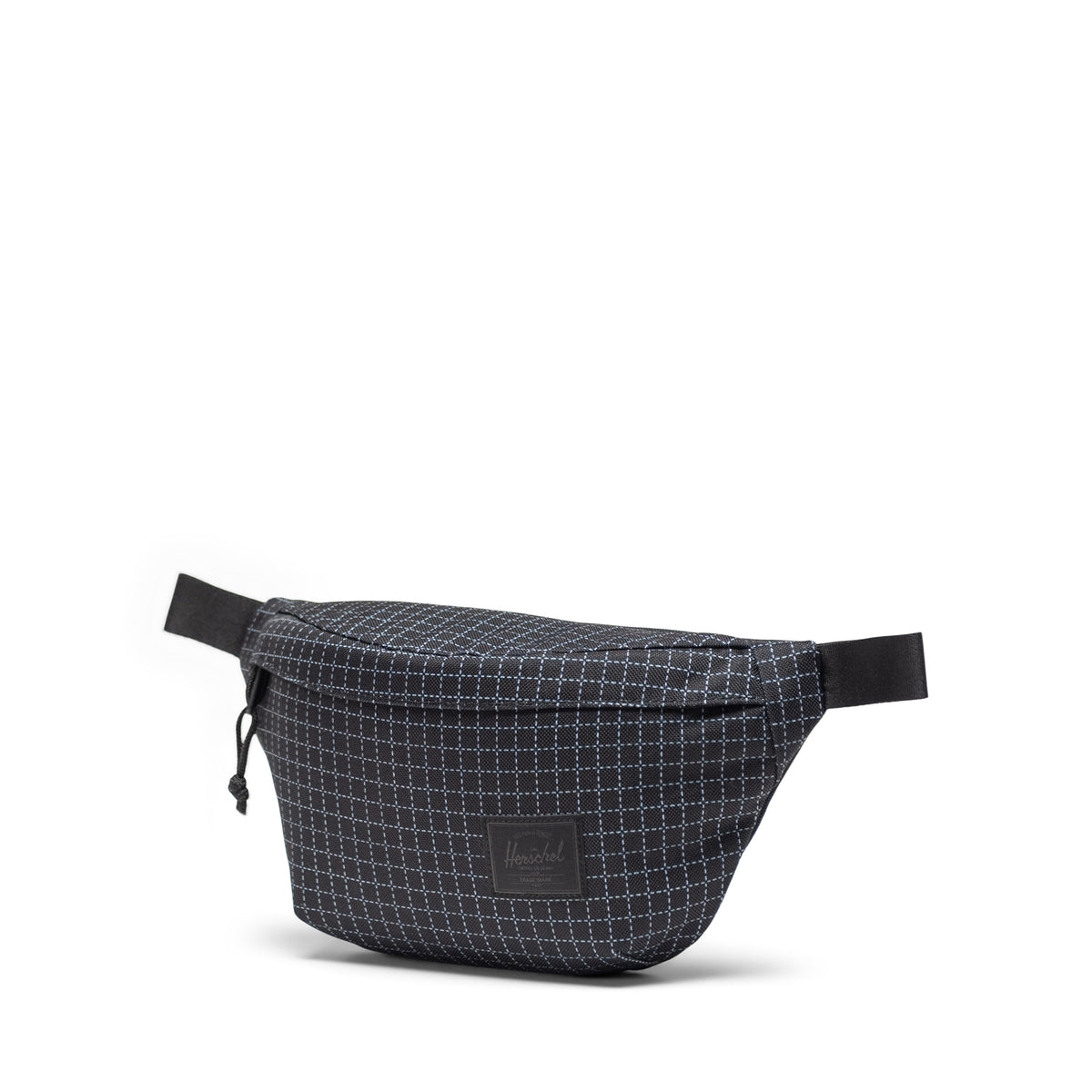 Herschel Classic Hip Pack 1L in Grid Black/Black — back view # color_Grid Black/Black