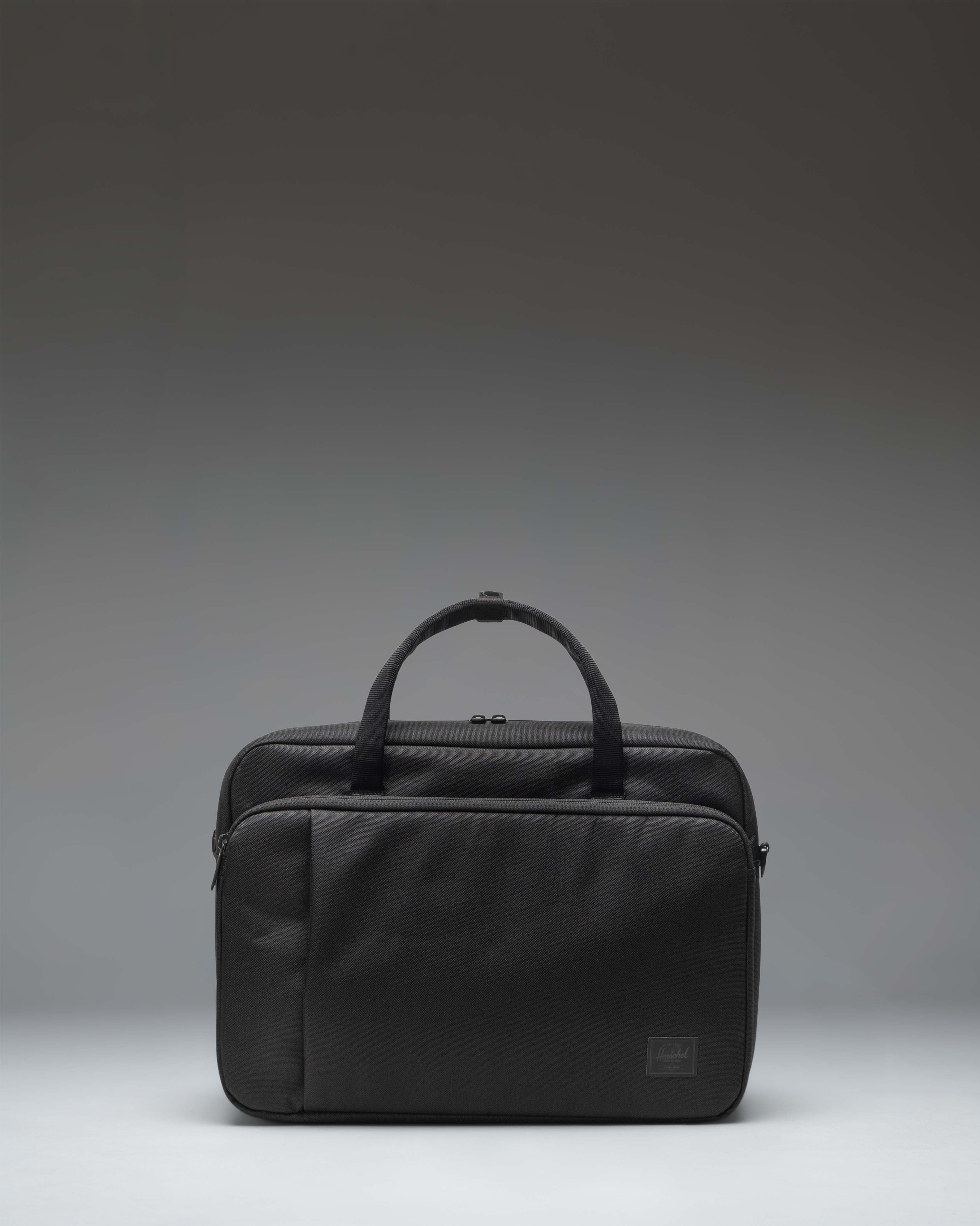 Herschel Gibson Messenger Tech 18L in Black — front view