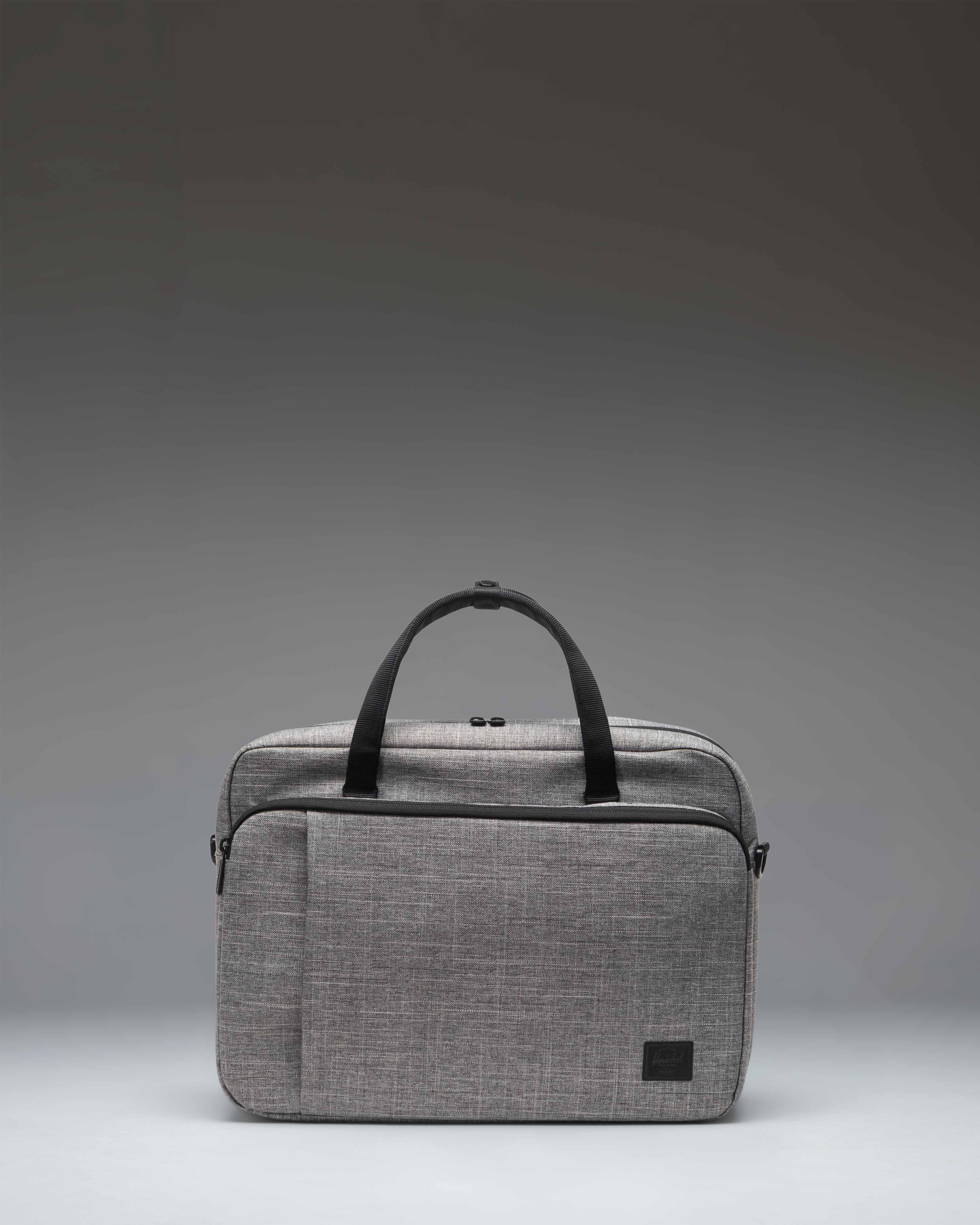 Herschel Gibson Messenger Tech 18L in Raven Crosshatch — front view