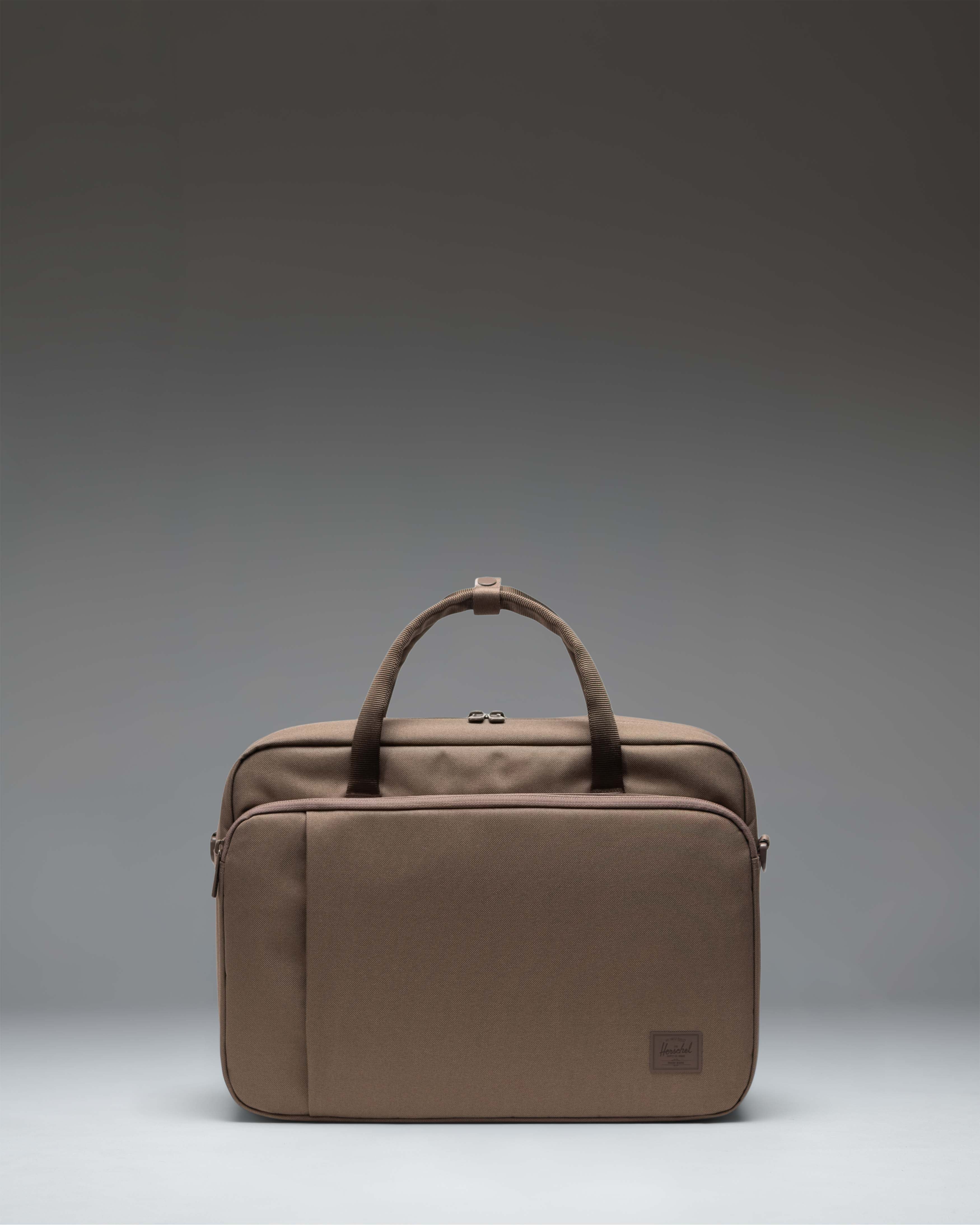 Herschel Gibson Messenger Tech 18L in Light Brown — front view