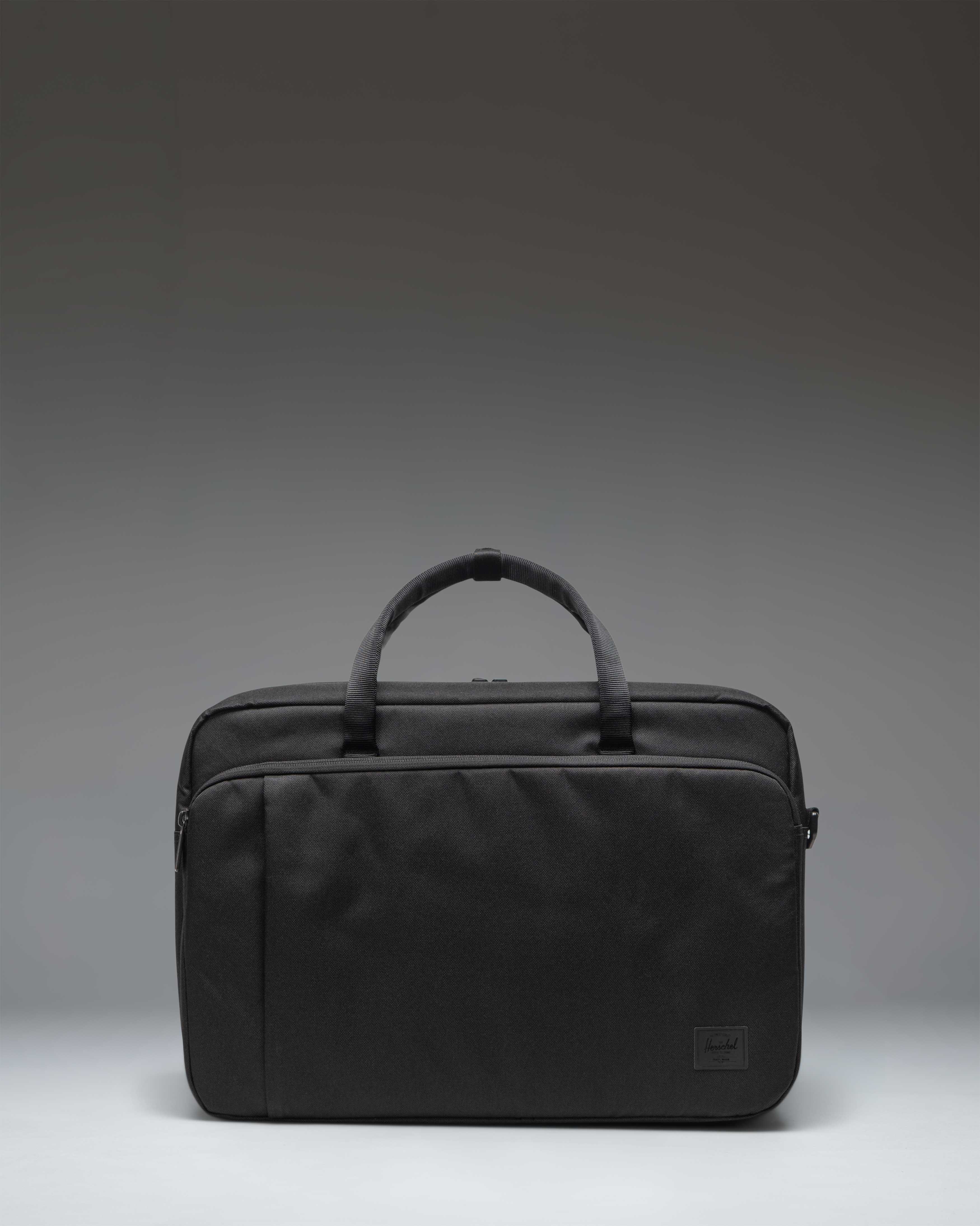 Herschel Bowen Convertible Travel Duffle Tech 30L in Black — front view