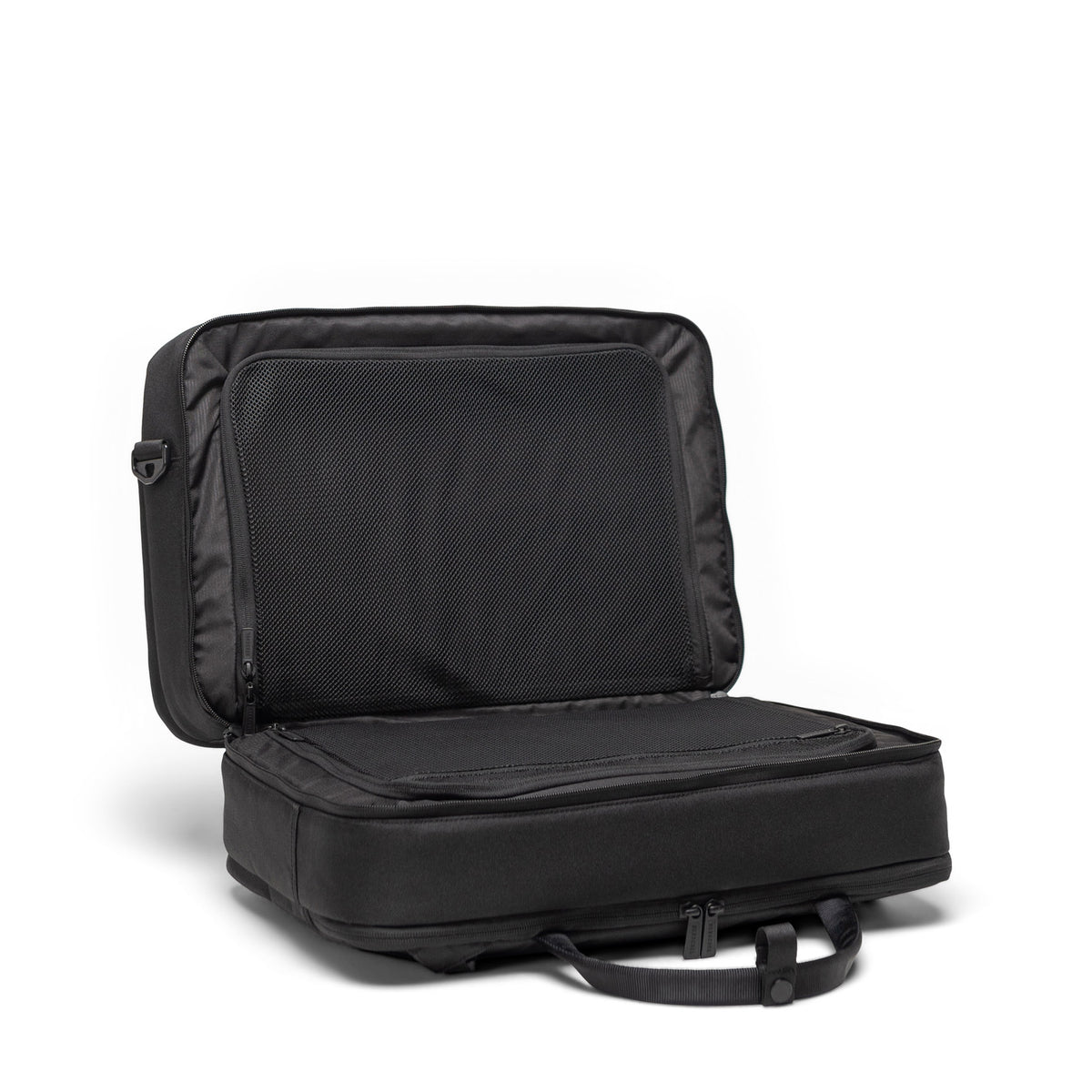 Herschel Bowen Convertible Travel Duffle Tech 30L in Black — angle view 2 # color_Black
