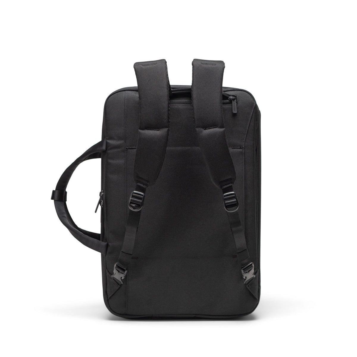 Herschel Bowen Convertible Travel Duffle Tech 30L in Black — back view # color_Black