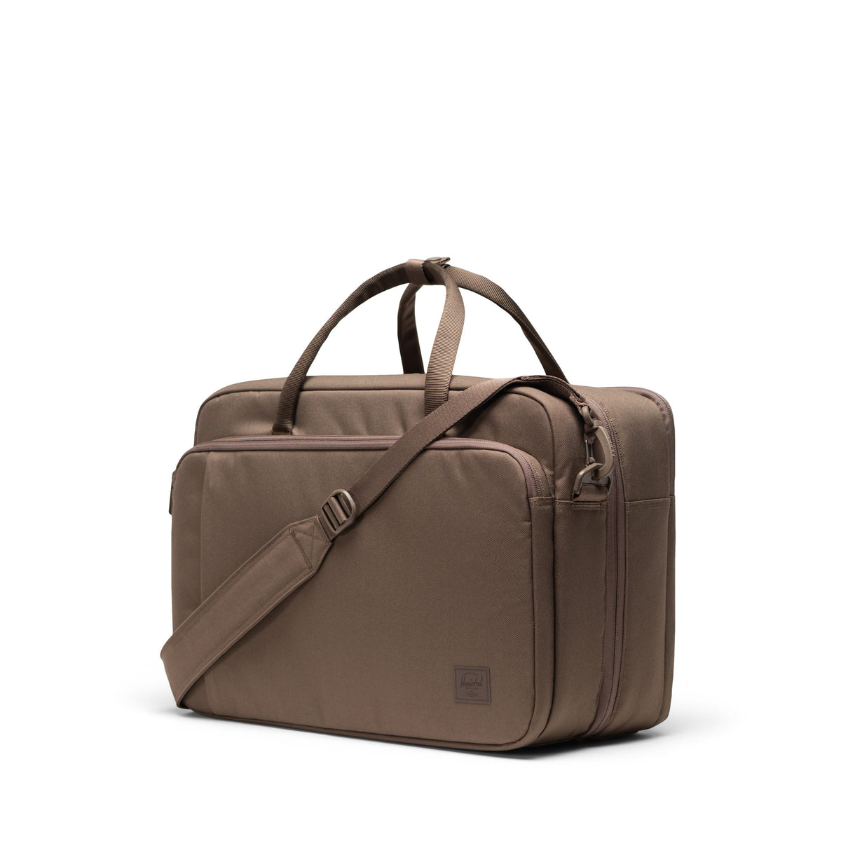 Herschel Bowen Convertible Travel Duffle Tech 30L in Light Brown — angle view 3 # color_Light Brown