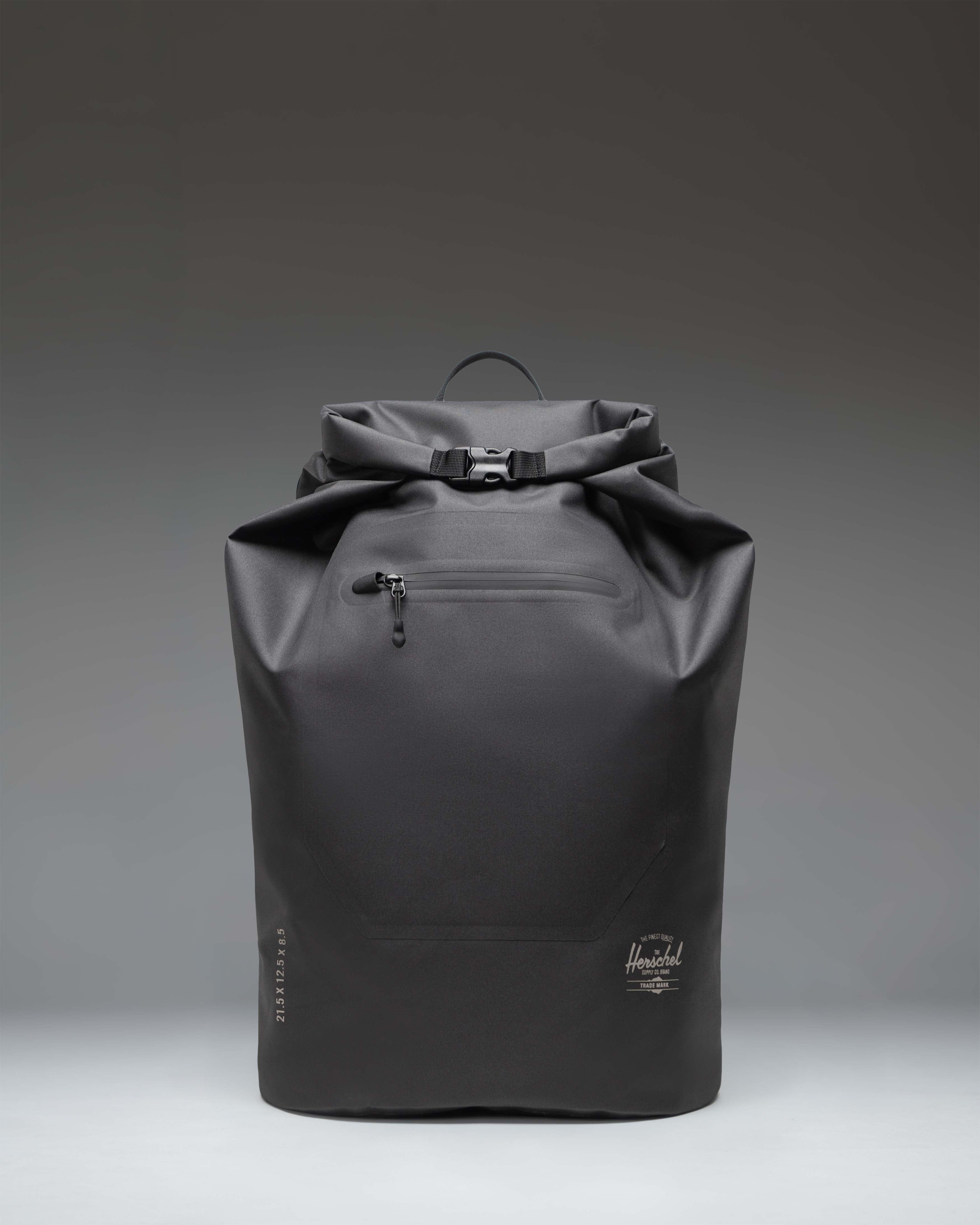 Herschel Dry Bag Backpack 32L in Black — front view