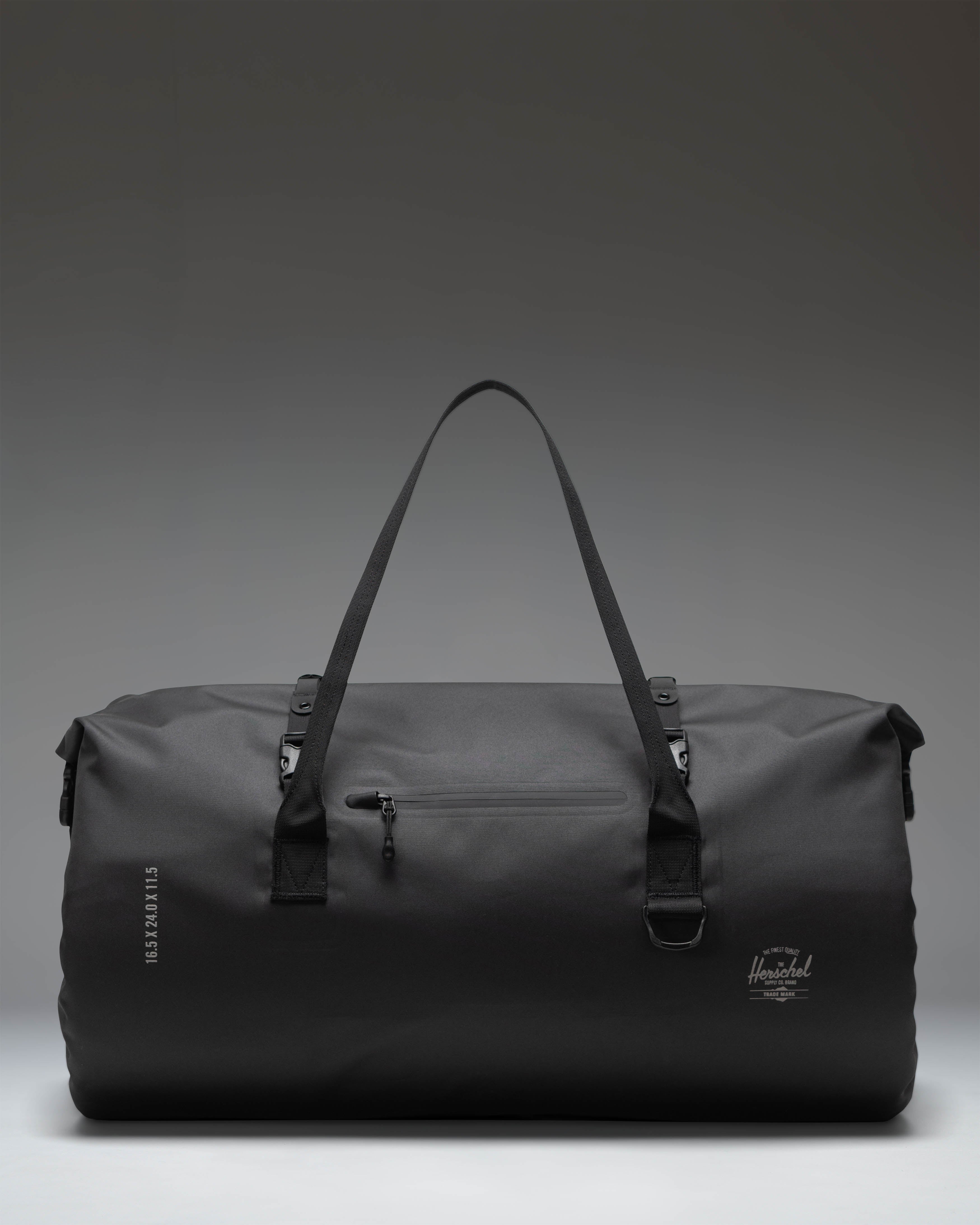 Herschel Dry Bag Duffle 55L in Black — front view