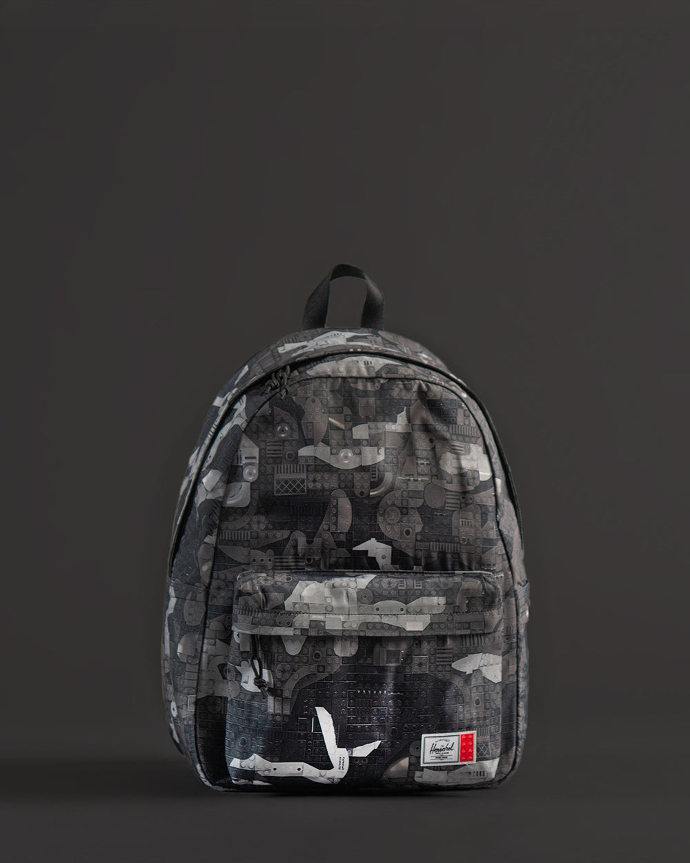 LEGO Herschel Classic XL Backpack 30L in Abstract Bricks Black — front view