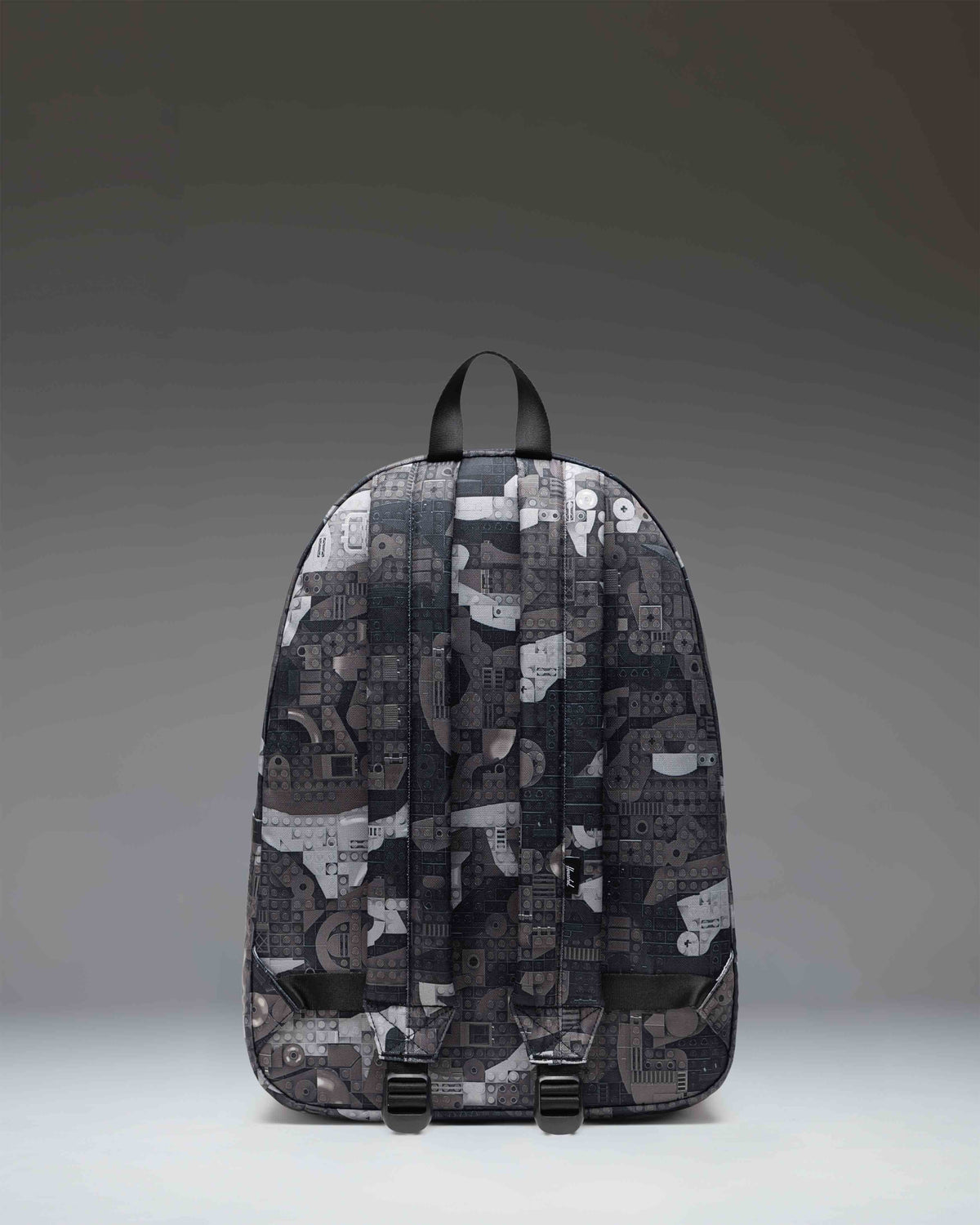 LEGO Herschel Classic XL Backpack 30L in Abstract Bricks Black — angle view 2 # color_Abstract Bricks Black