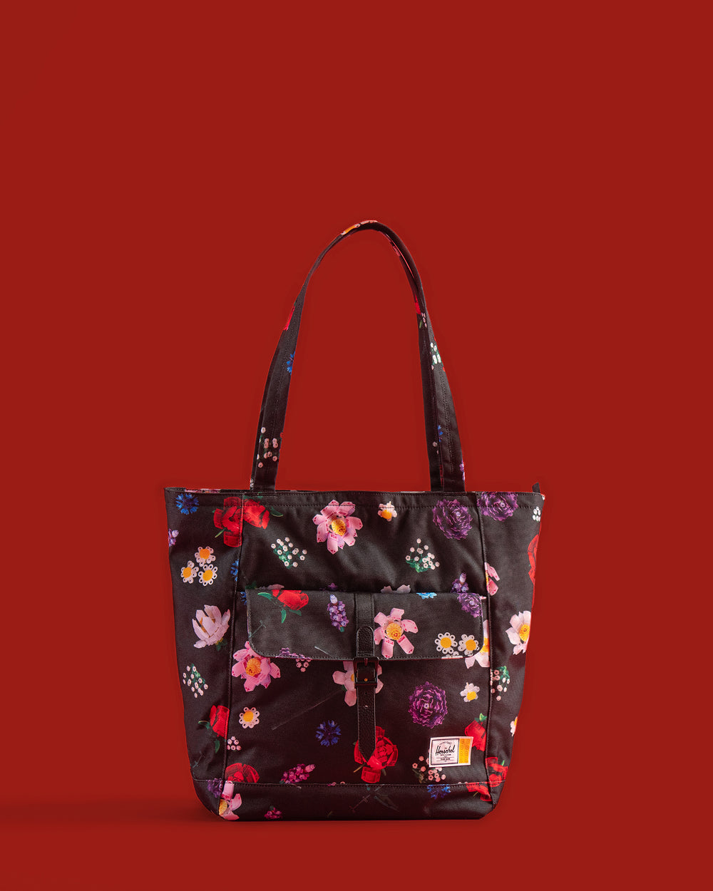 LEGO Herschel Retreat Tote 20L in Falling Florals — front view