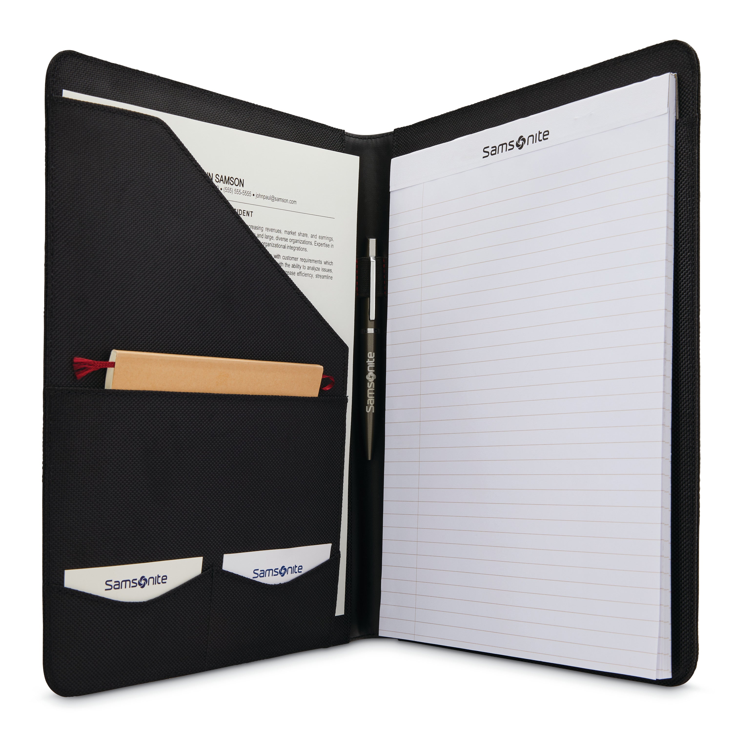 Samsonite Xenon Business Fabric Padfolio - Black