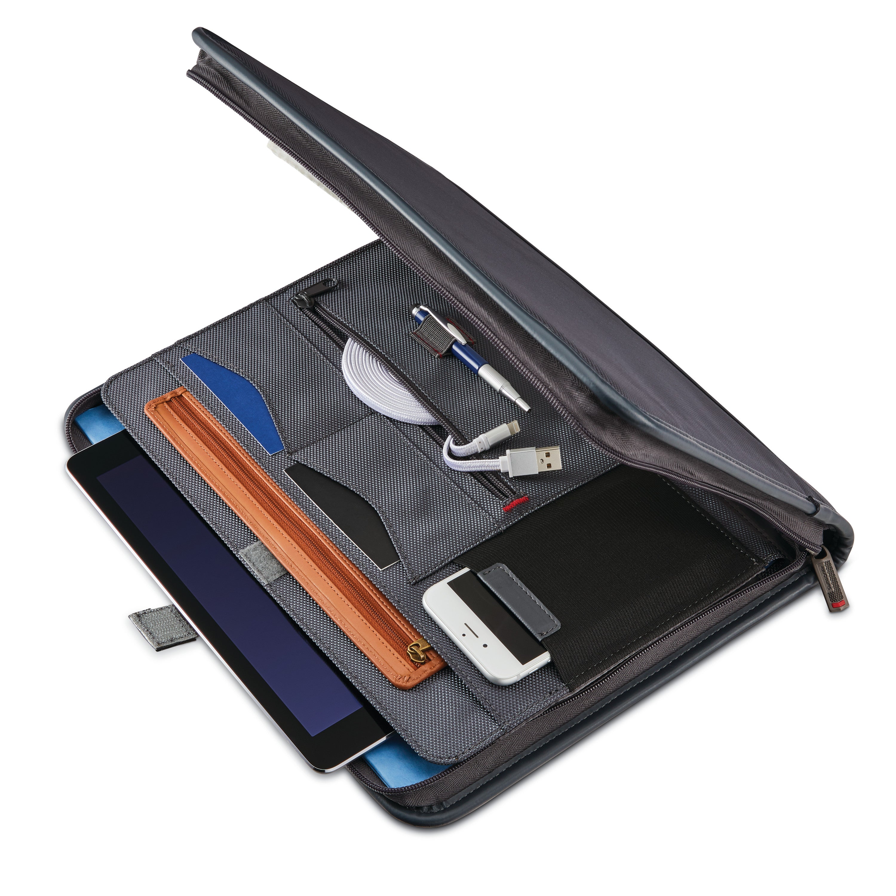 Samsonite Xenon Business Zip Portfolio - Steel Grey