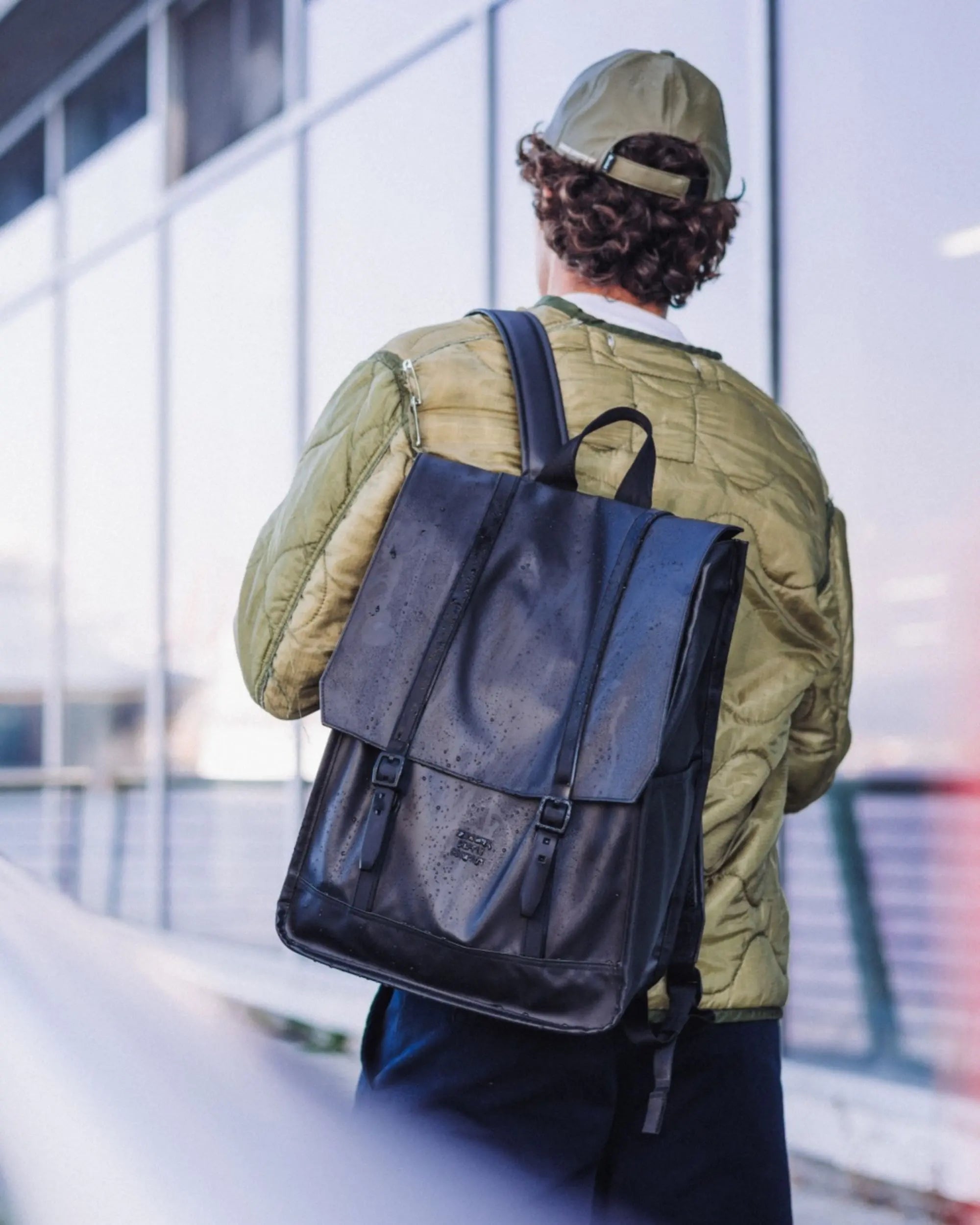 Herschel Survey Backpack Weather Resistant 24L in Black — lifestyle