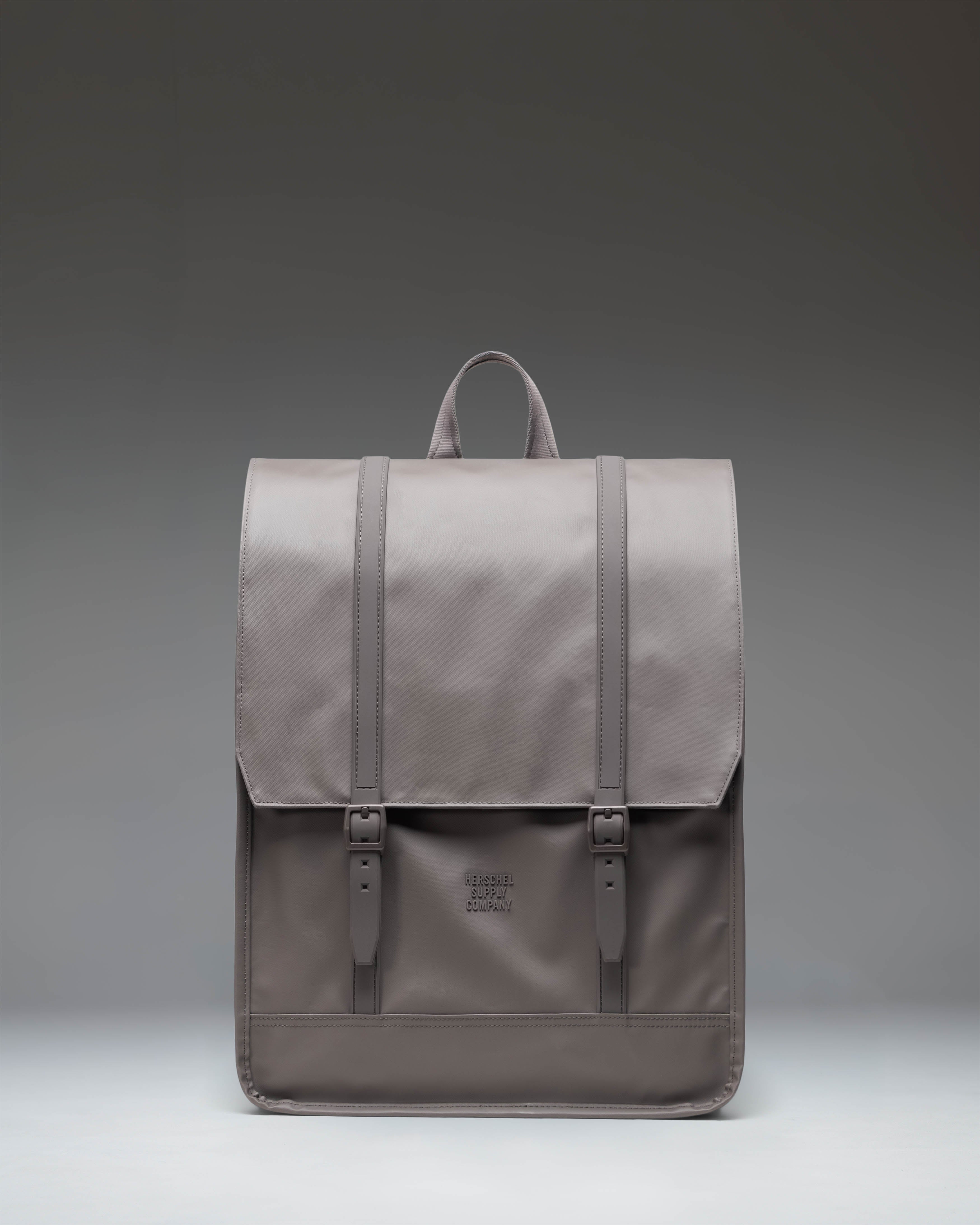 Herschel Survey Backpack Weather Resistant 24L in Dark Gull Gray — front view