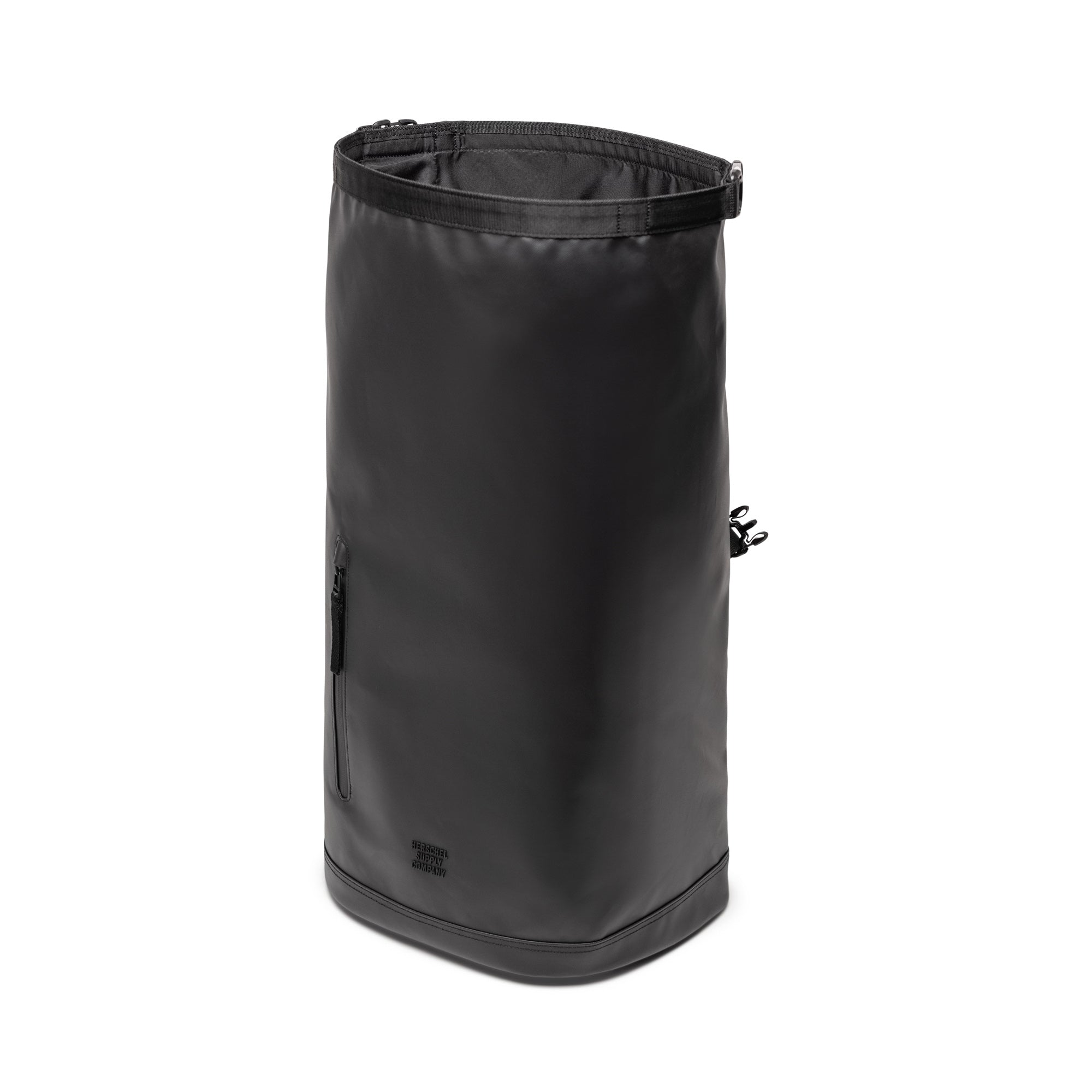 Herschel Roll Top Backpack Weather Resistant 26L in Black — angle view 2