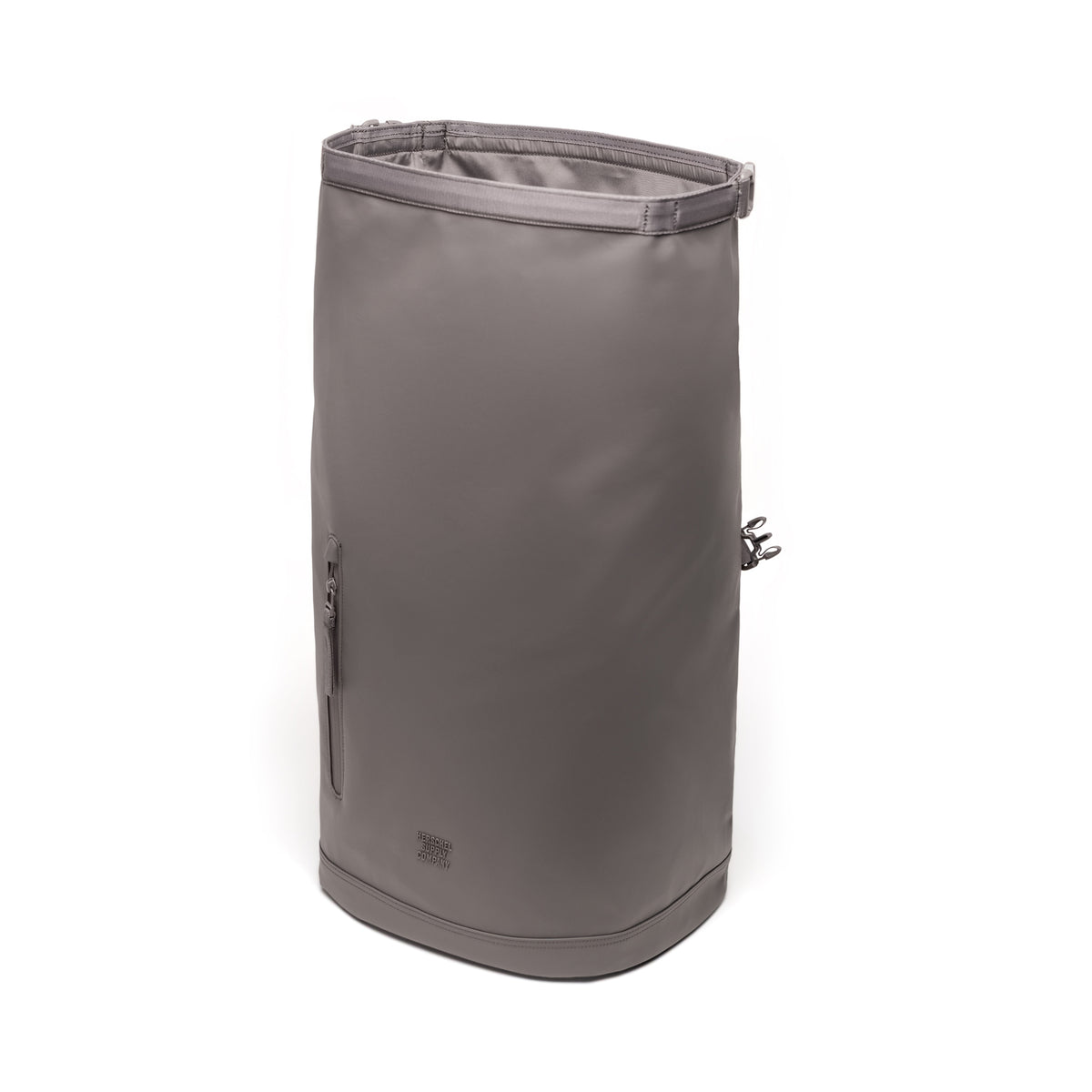 Herschel Roll Top Backpack Weather Resistant 26L in Dark Gull Gray — angle view 2 # color_Dark Gull Gray