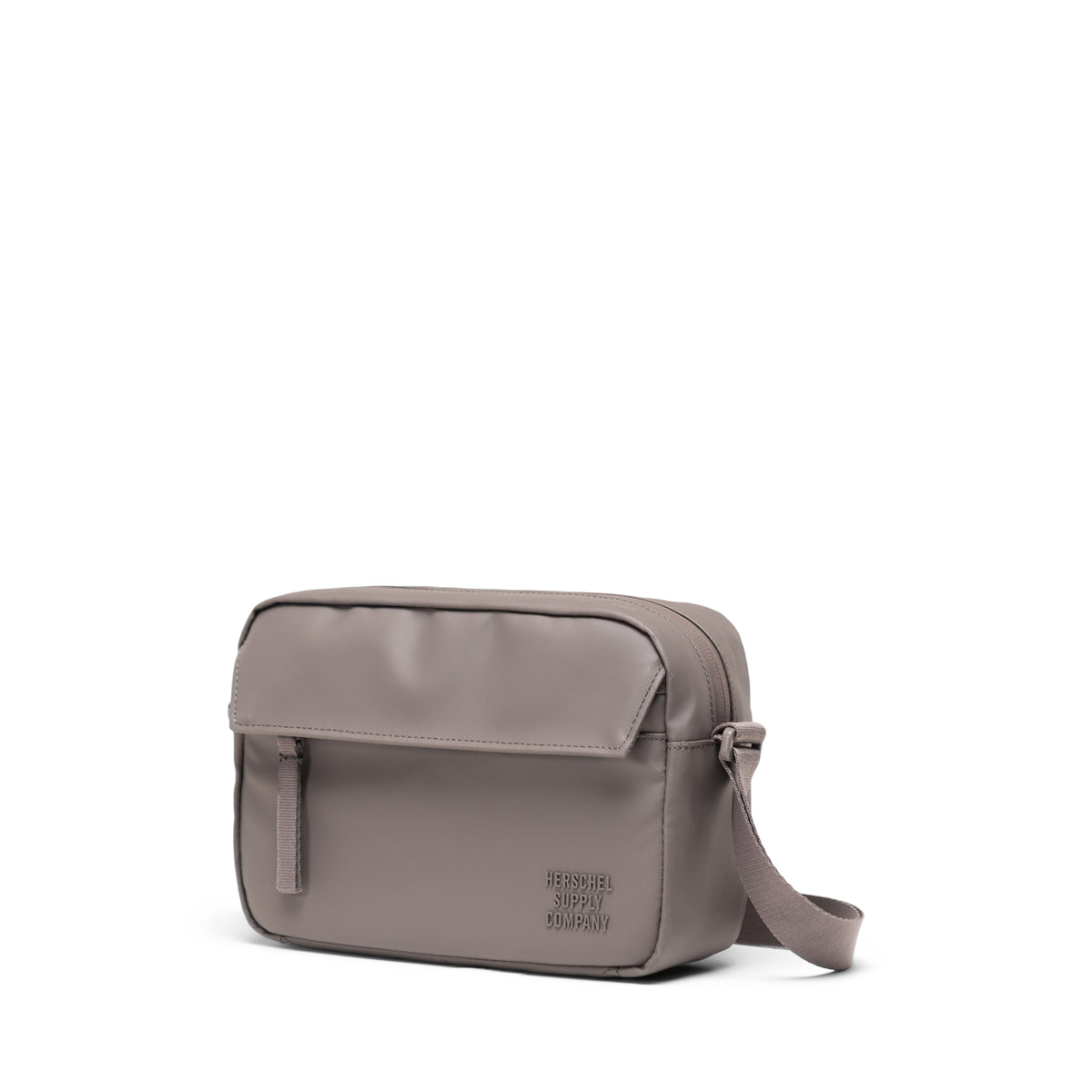 Herschel Alberni Crossbody Weather Resistant 3L in Dark Gull Gray — angle view 2 # color_Dark Gull Gray