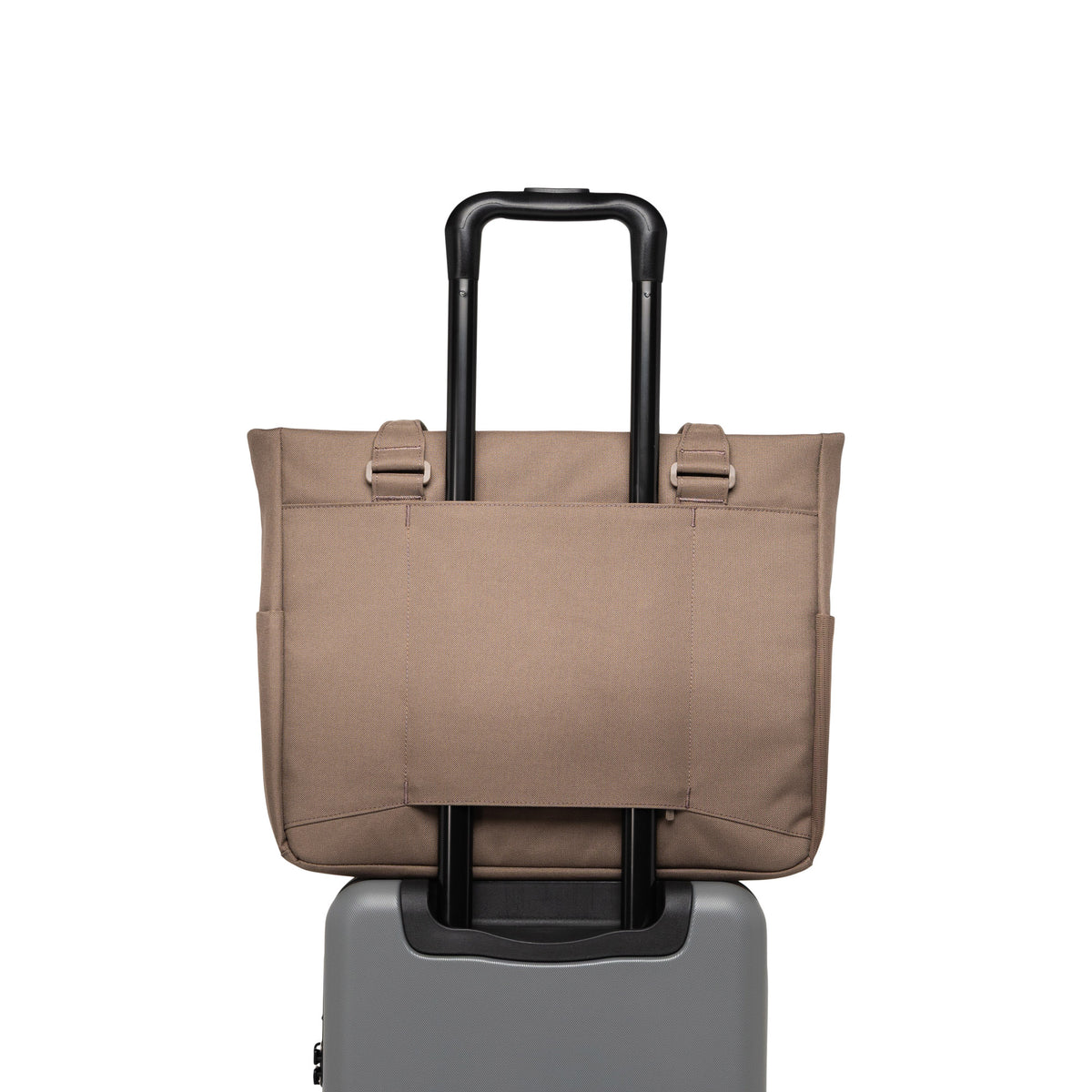 Herschel Kaslo Tote Tech 23L in Light Brown — angle view 4 # color_Light Brown