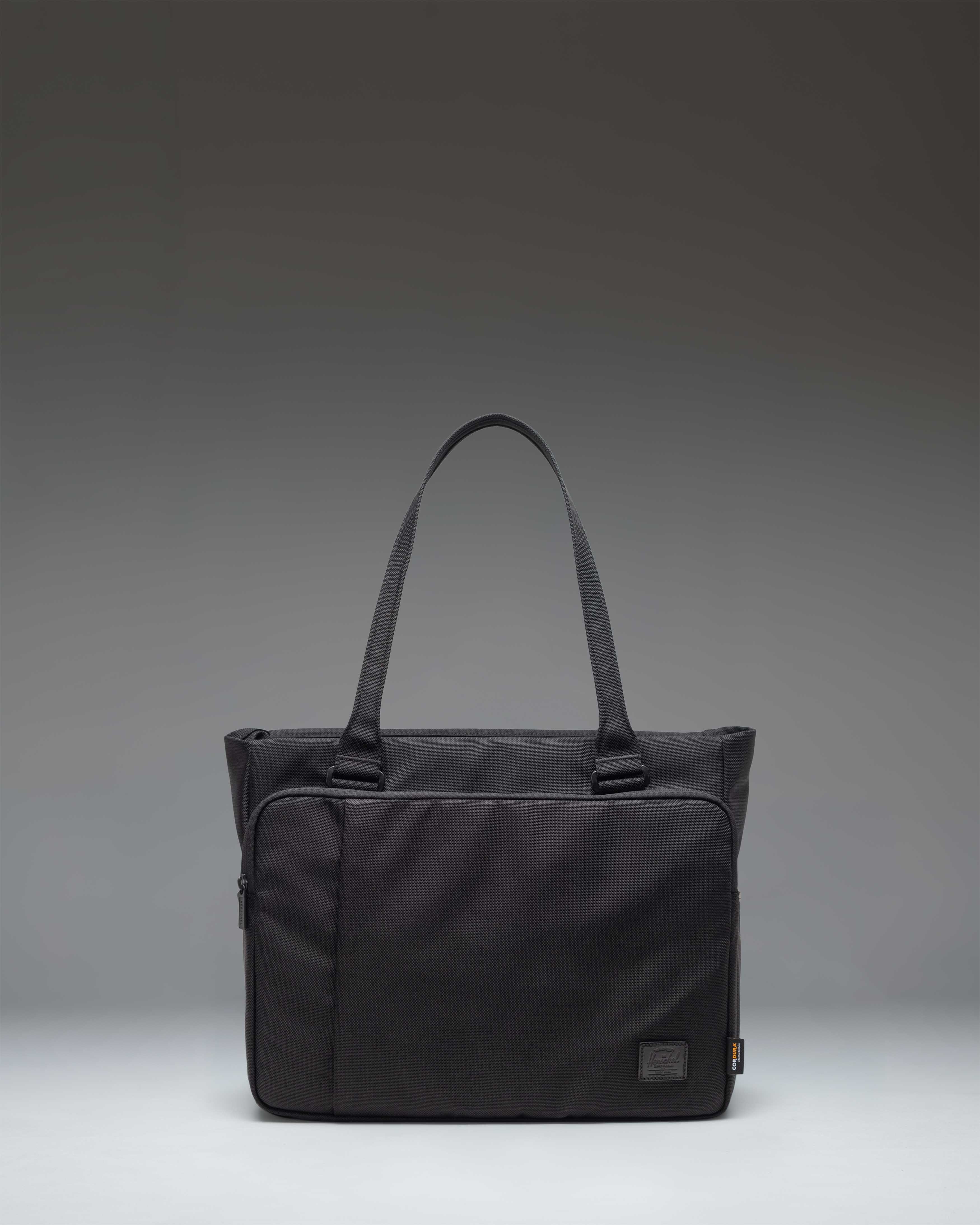 Herschel Kaslo Tote Tech Cordura 23L in Black — front view