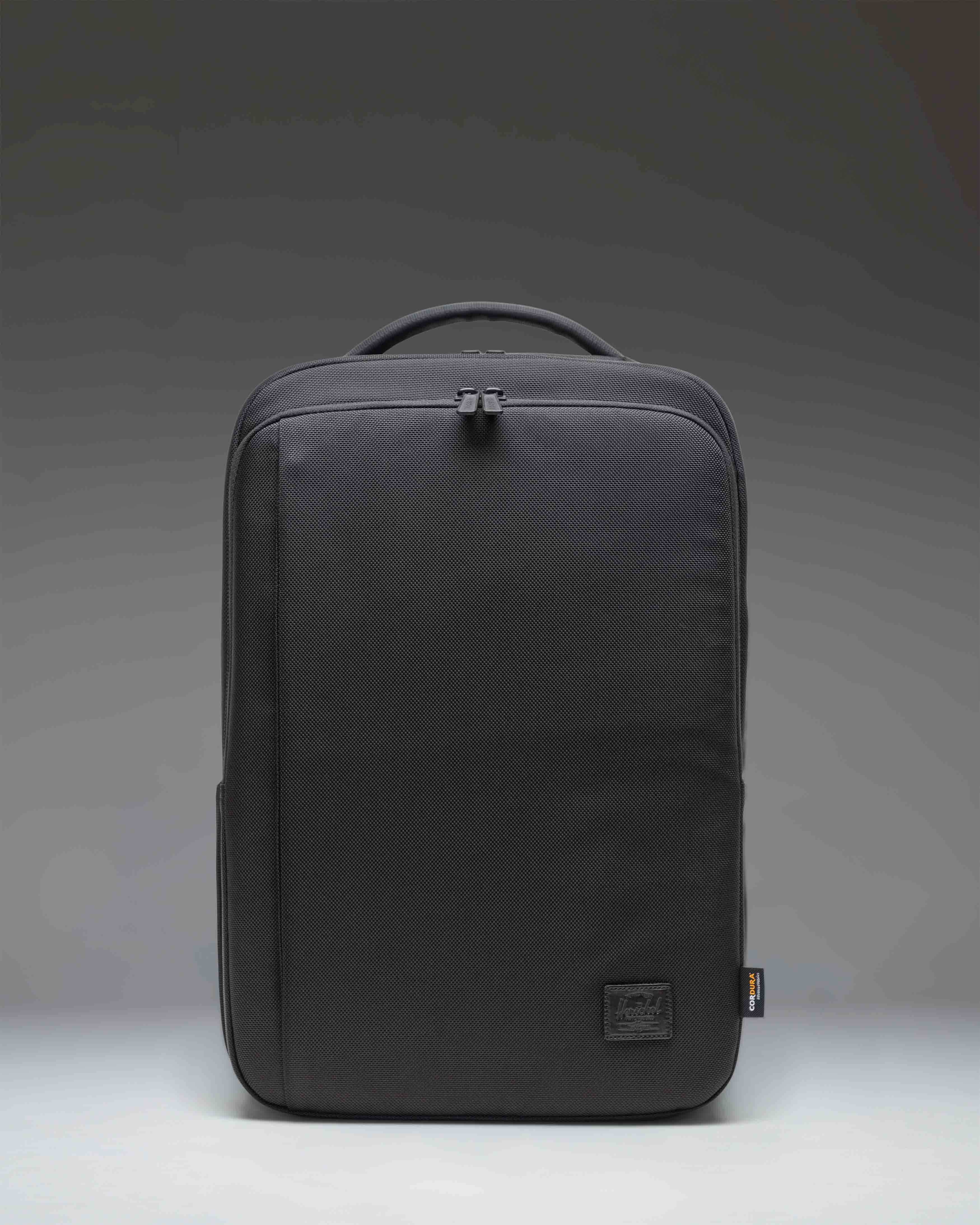 Herschel Kaslo Backpack Tech Cordura 30L in Black — front view