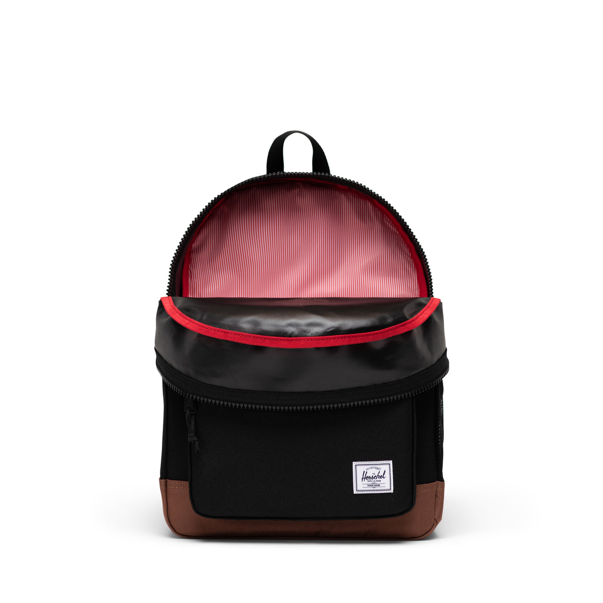 Herschel Heritage Kids Backpack 20L in Black Saddle Brown — angle view 2 # color_Black Saddle Brown