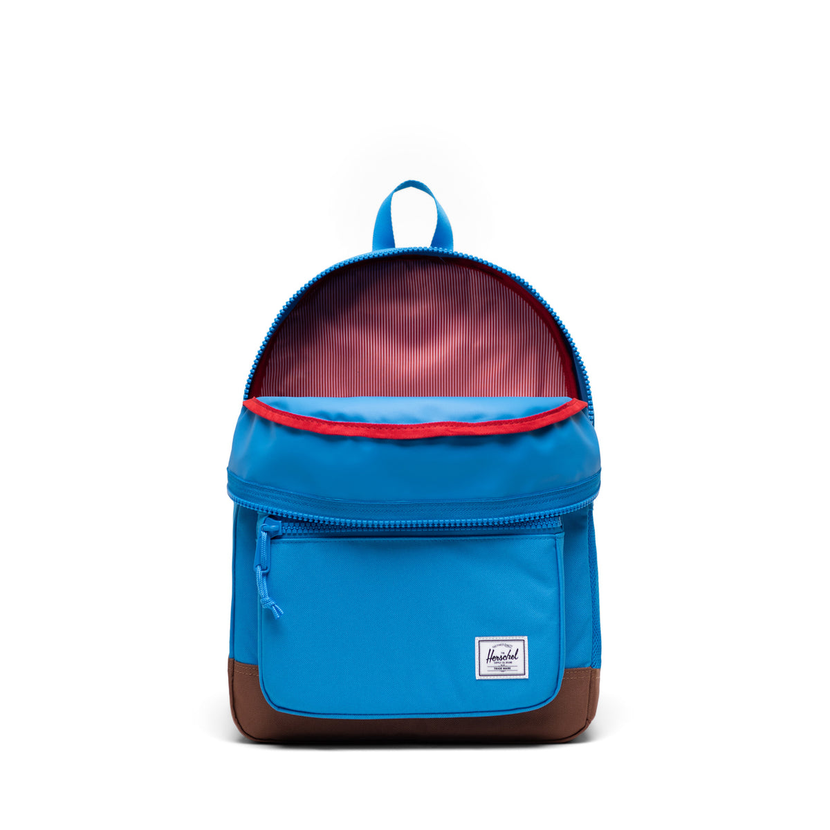 Herschel Heritage Kids Backpack 20L in French Blue/Saddle Brown — angle view 2 # color_French Blue/Saddle Brown
