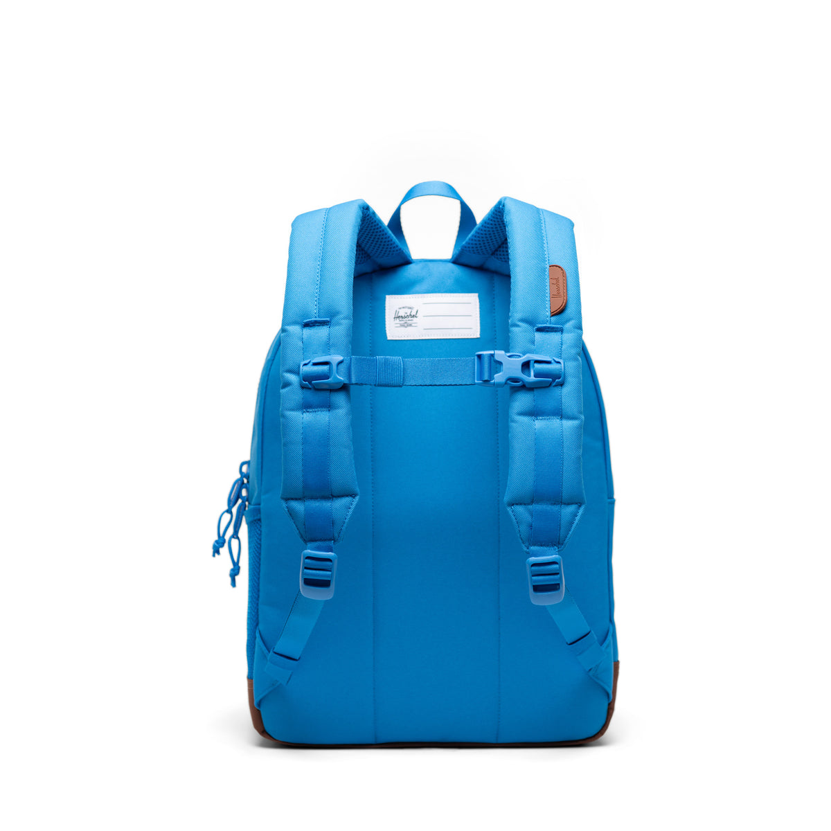Herschel Heritage Kids Backpack 20L in French Blue/Saddle Brown — back view # color_French Blue/Saddle Brown