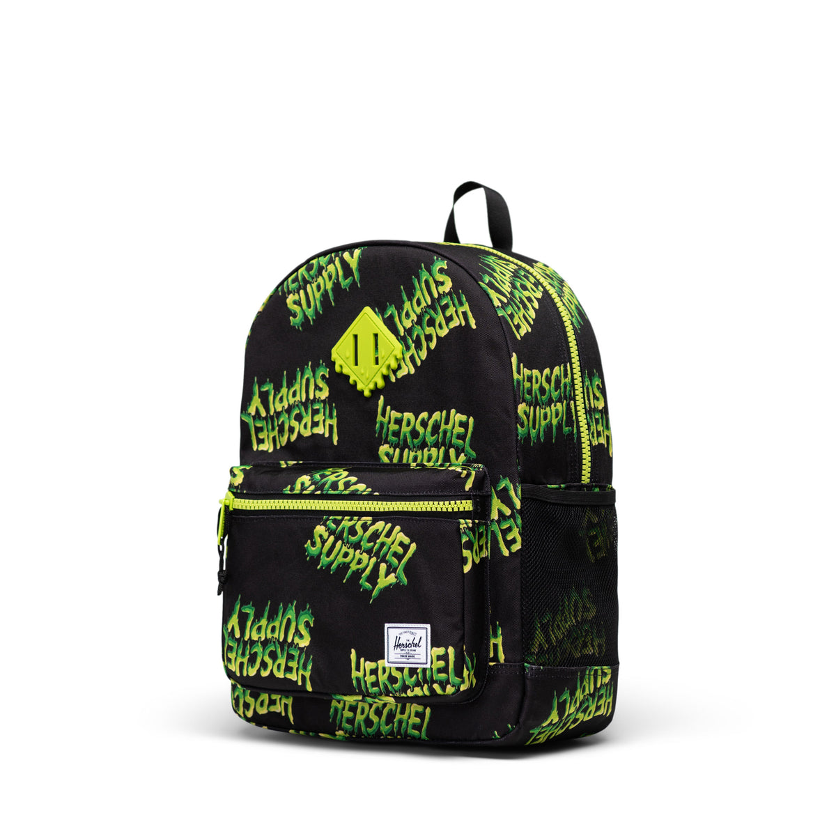 Herschel Heritage Kids Backpack 20L in HSC Slime — angle view 2 # color_HSC Slime