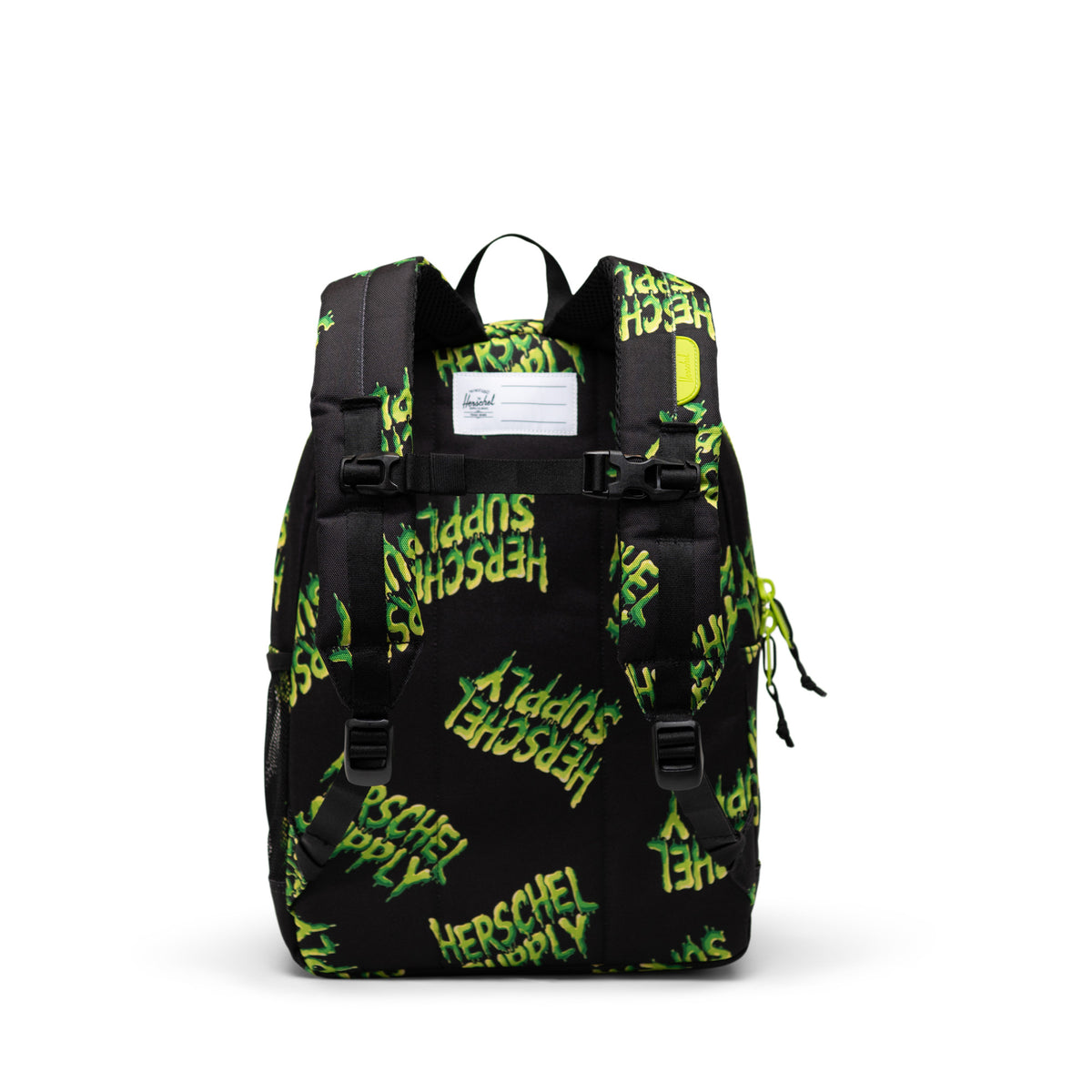 Herschel Heritage Kids Backpack 20L in HSC Slime — back view # color_HSC Slime