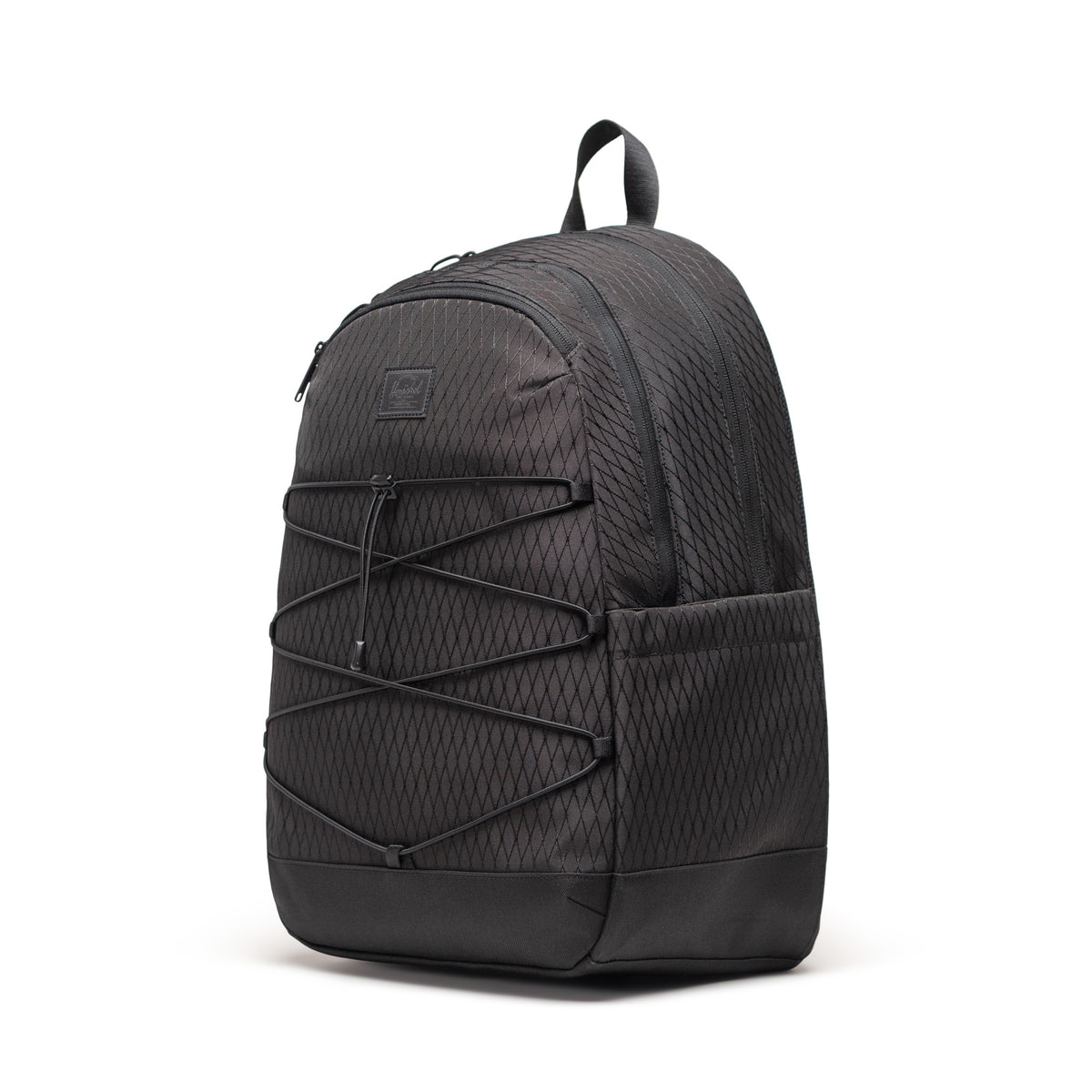 Herschel Kingston Backpack 30L in Black Diamond/Black — angle view 4