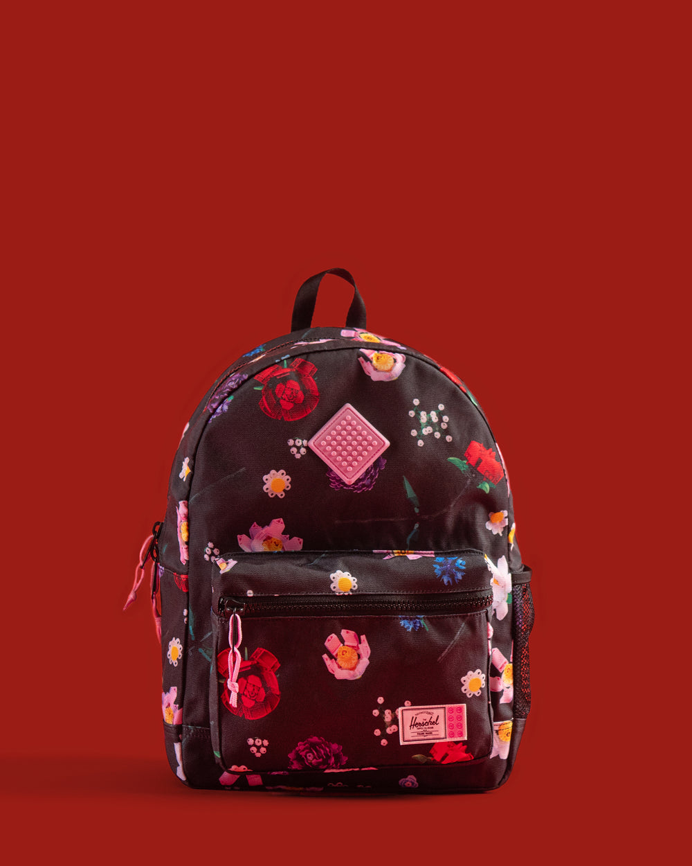 LEGO Herschel Heritage Kids Backpack 20L in Falling Florals — front view
