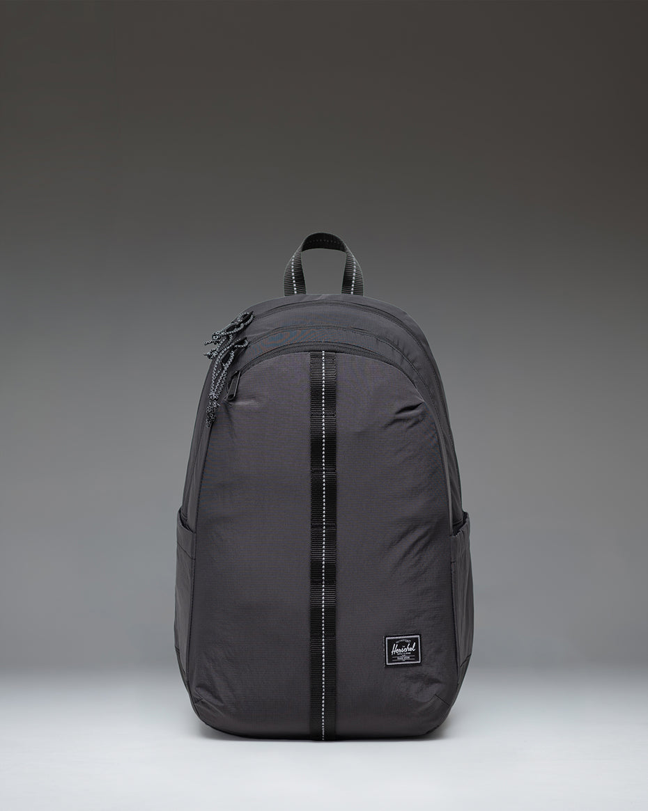 Herschel Kingston Backpack Ripstop Reflective in Charcoal — front view
