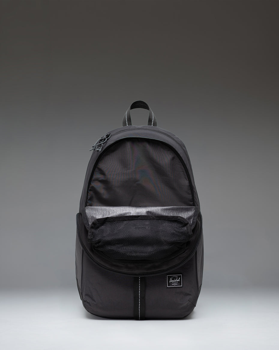 Herschel Kingston Backpack Ripstop Reflective in Charcoal — interior view
