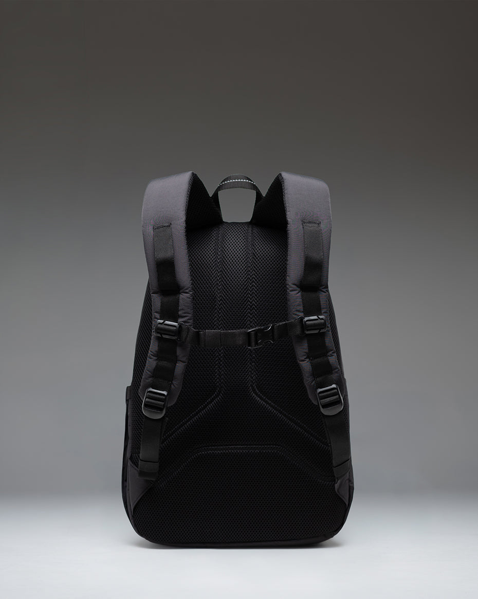 Herschel Kingston Backpack Ripstop Reflective in Charcoal — back view
