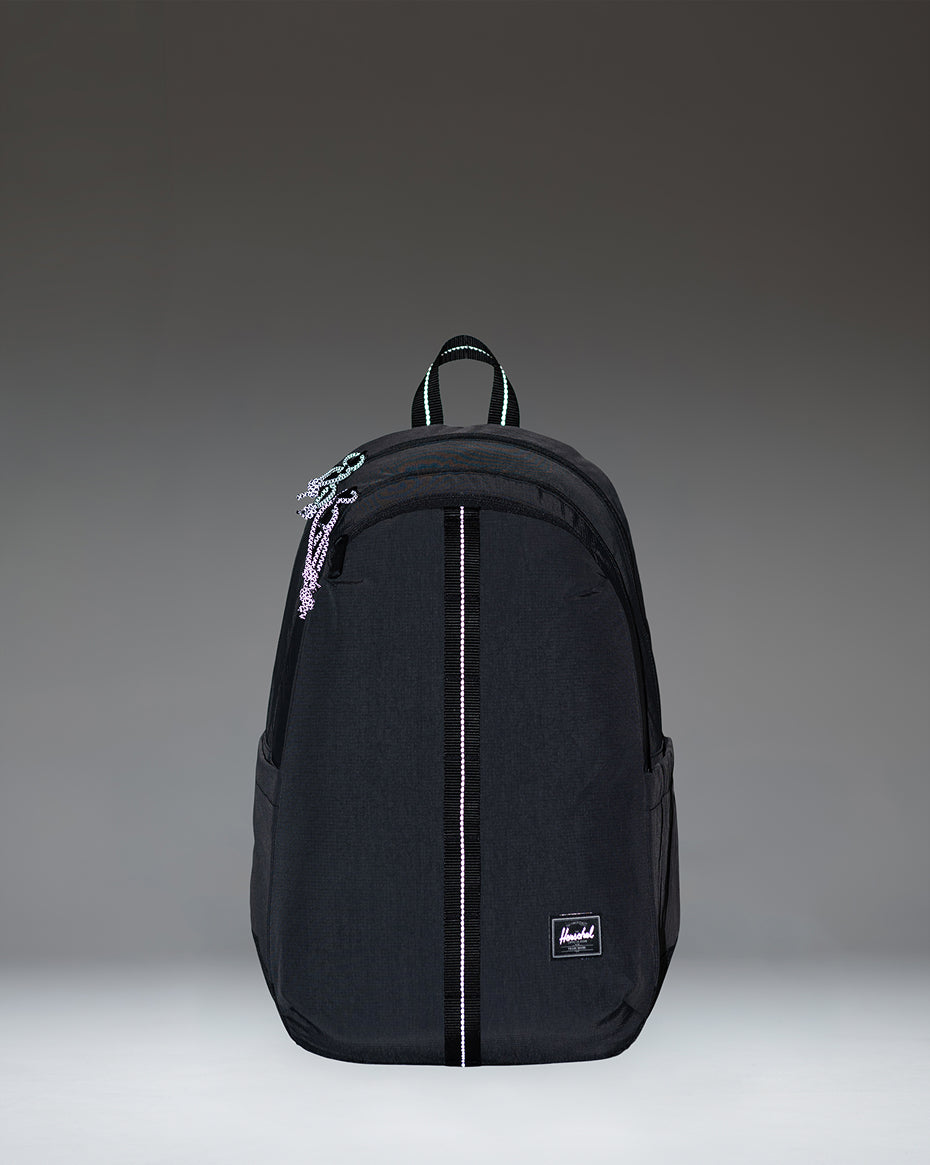 Herschel Kingston Backpack Ripstop Reflective in Charcoal — side view