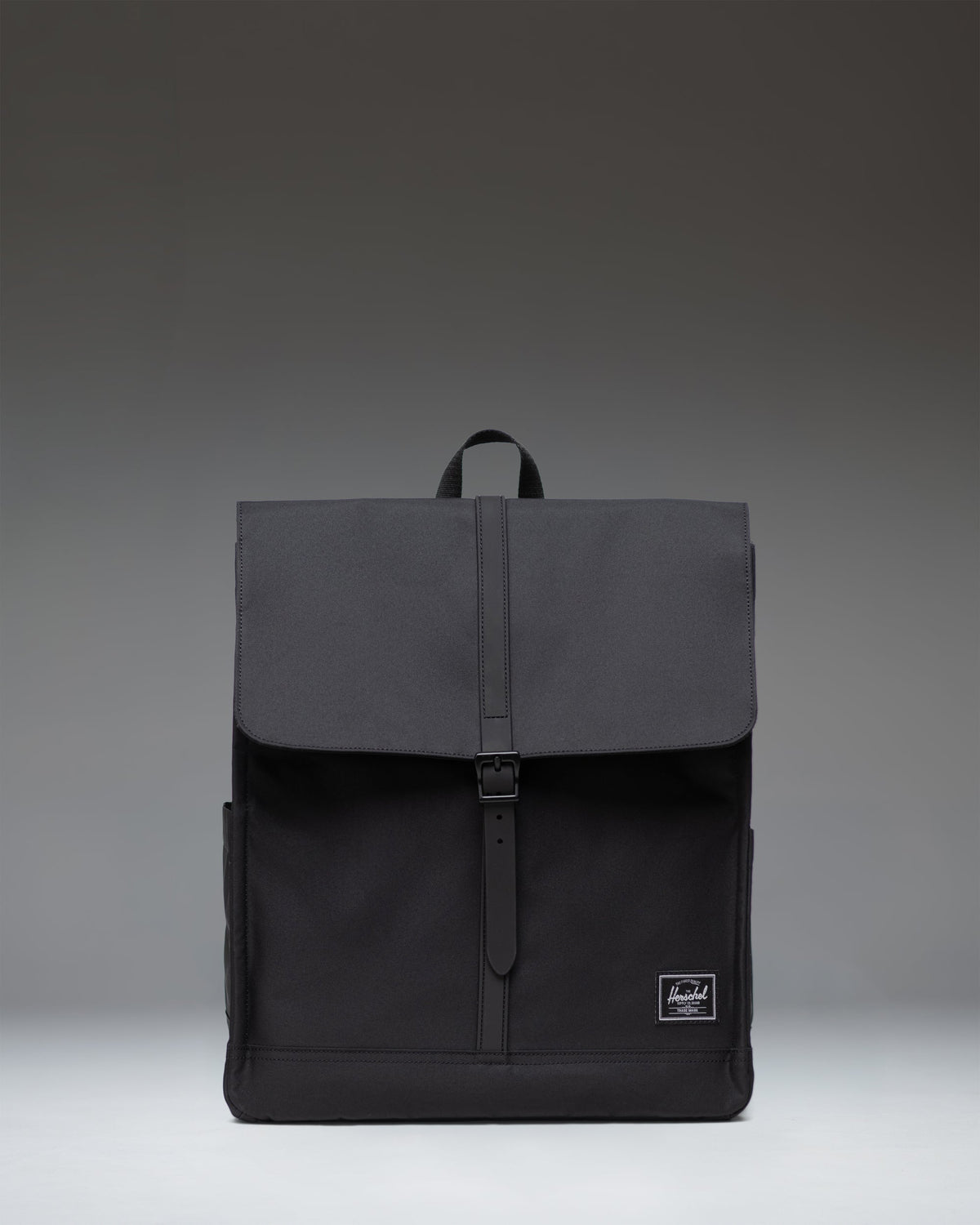 Herschel City Backpack Twill in Black/Grey — front view