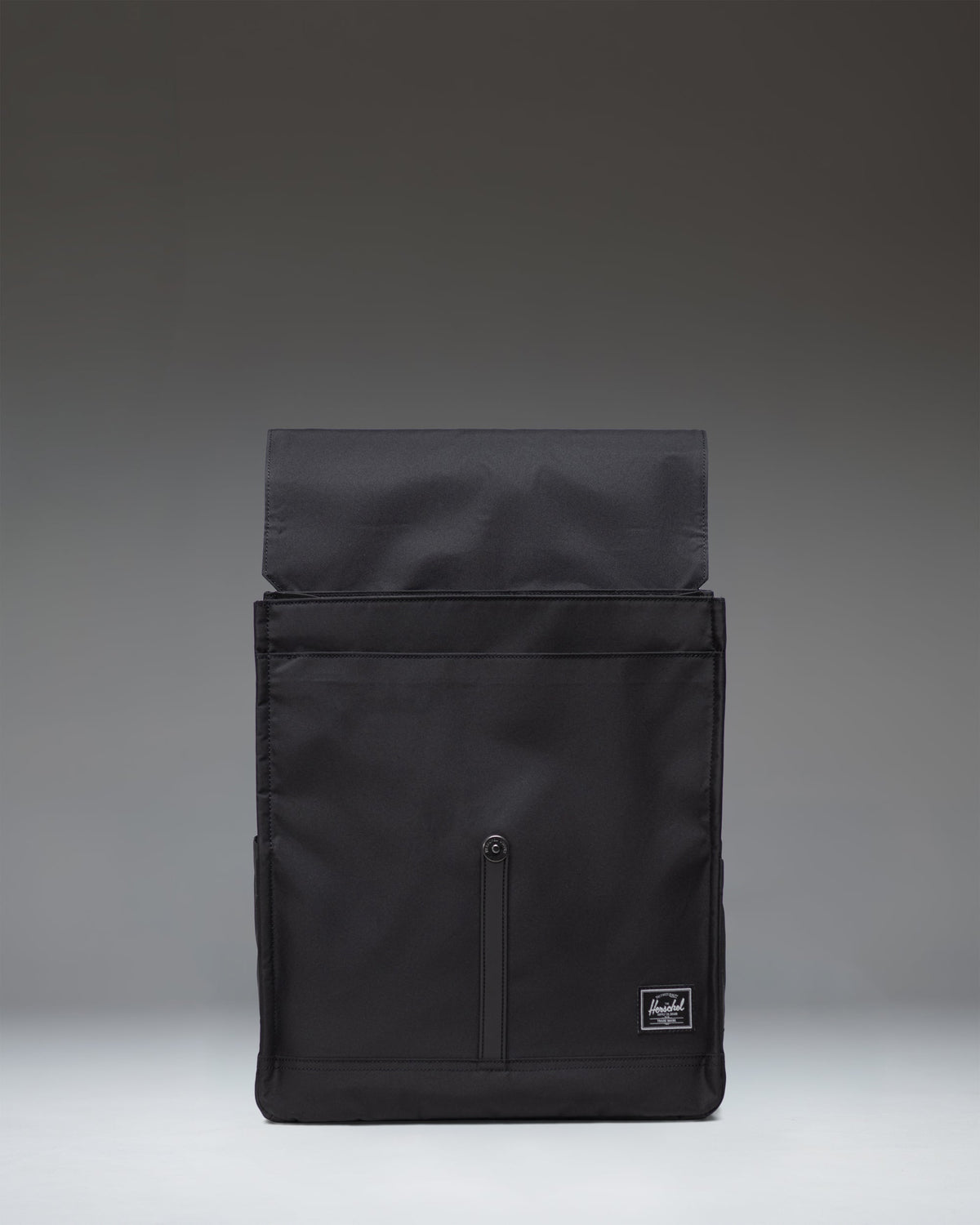 Herschel City Backpack Twill in Black/Grey — interior view