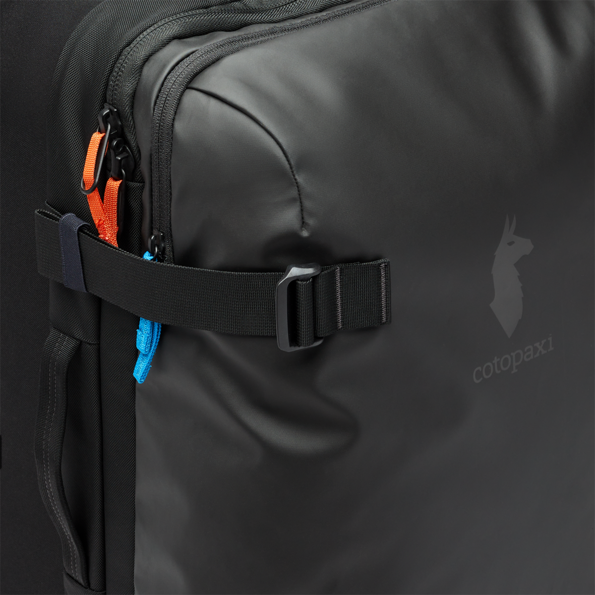 Cotopaxi Allpa 38L Roller Bag in Black — lifestyle