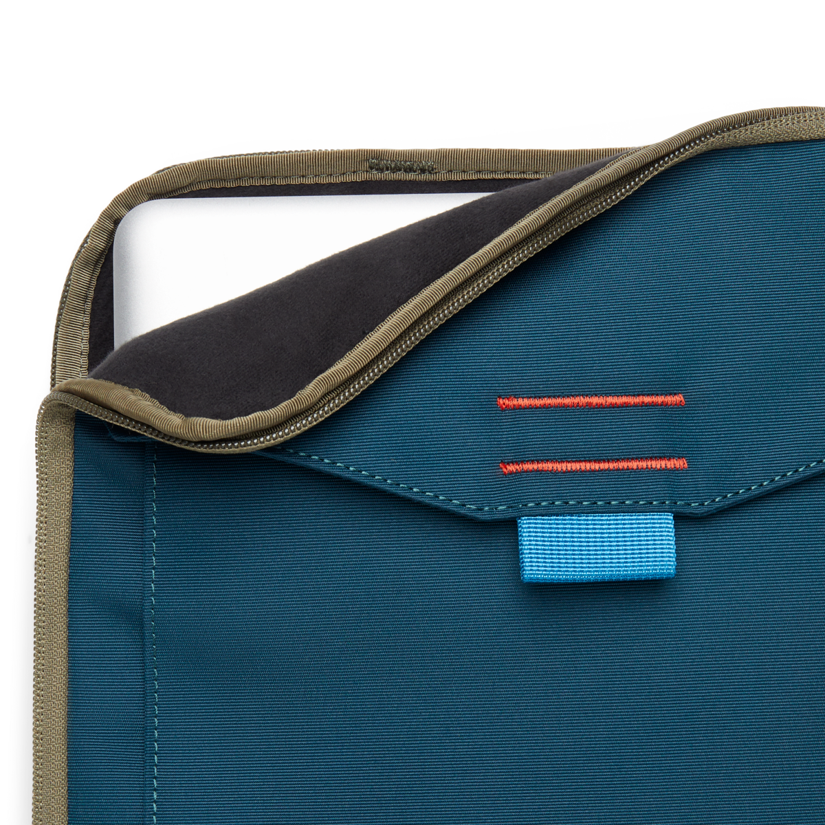 Cotopaxi 16" Laptop Sleeve in Abyss and Lake — back view