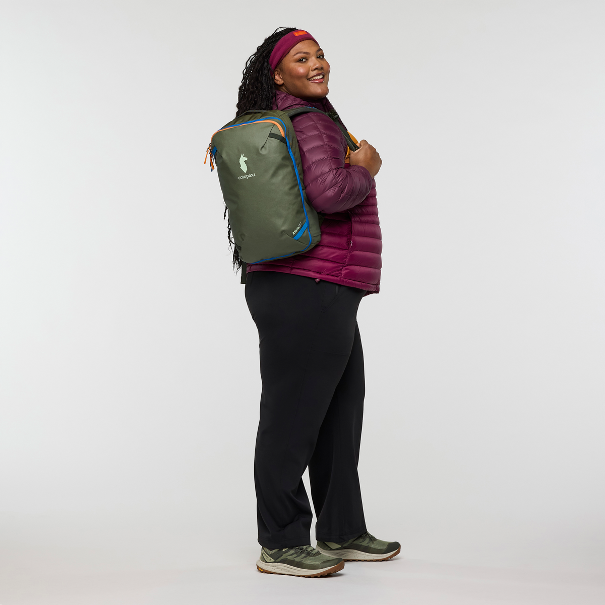 Cotopaxi Allpa Mini 20L Travel Pack in Fatigue — lifestyle