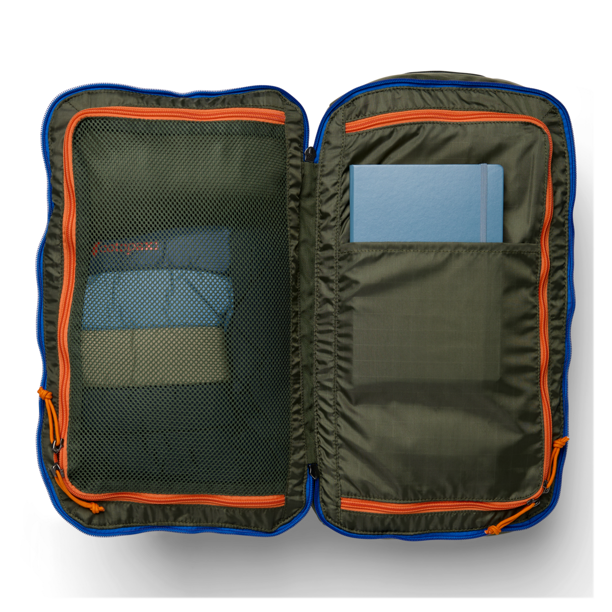 Cotopaxi Allpa Mini 20L Travel Pack in Fatigue — interior view