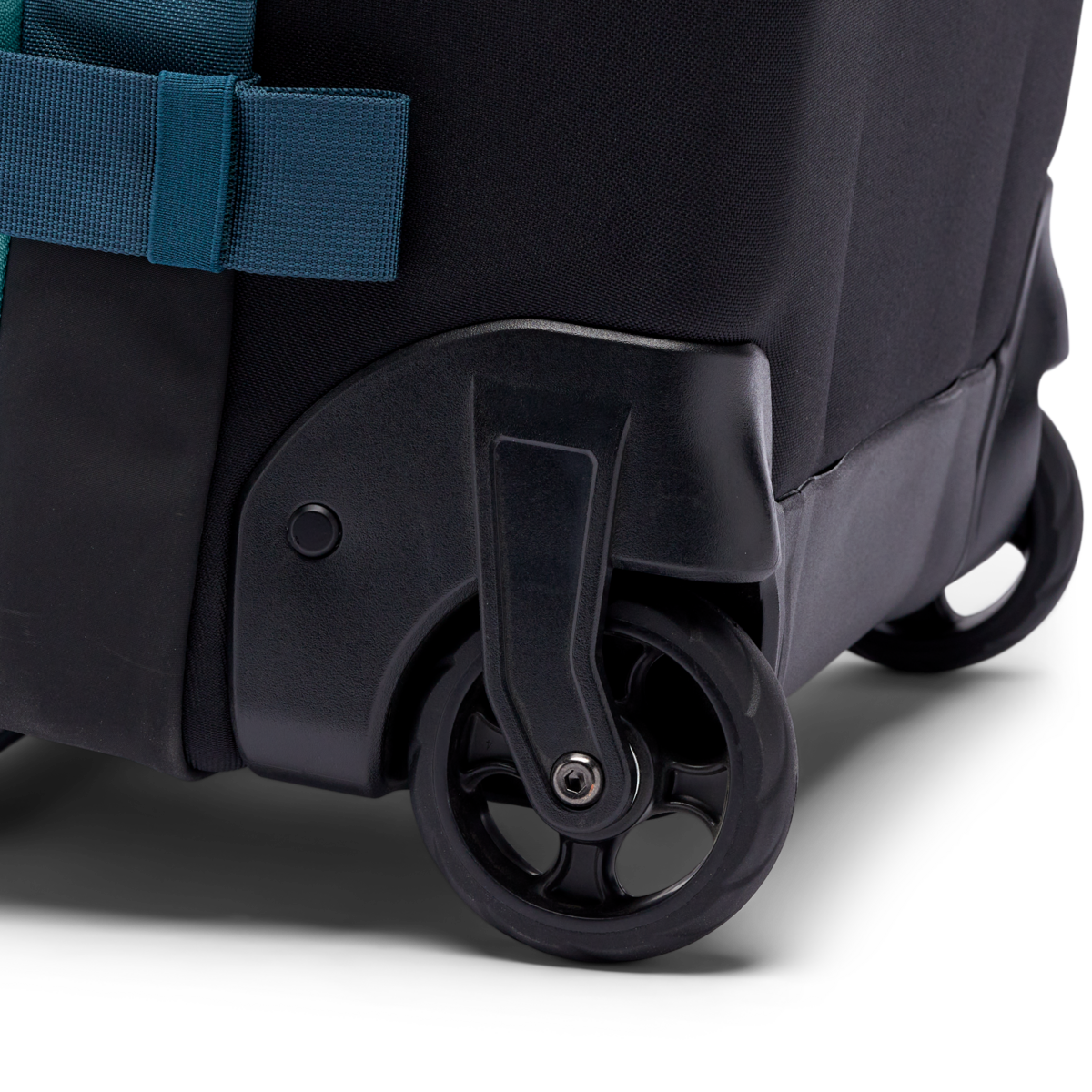 Cotopaxi Allpa 38L Roller Bag in Blue Spruce — detail view
