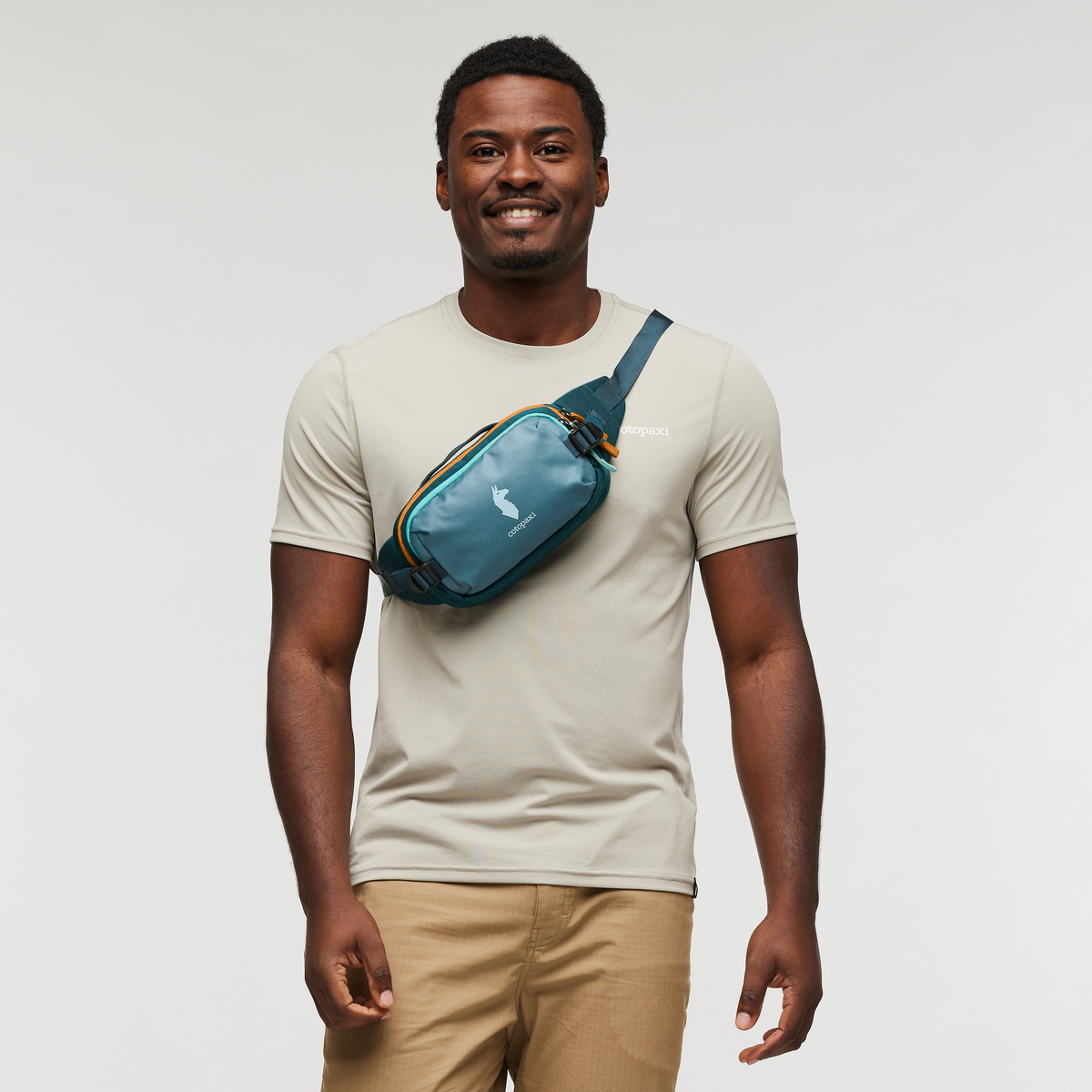 Cotopaxi Allpa X 1.5L Hip Pack in Blue Spruce/Abyss — detail view