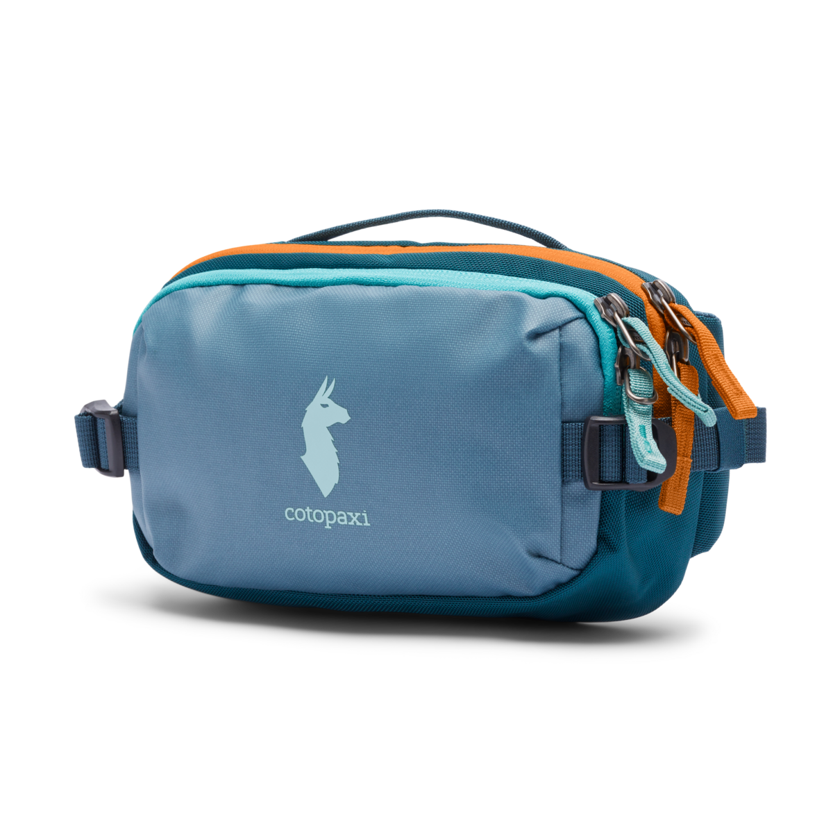 Cotopaxi Allpa X 1.5L Hip Pack in Blue Spruce/Abyss — front view