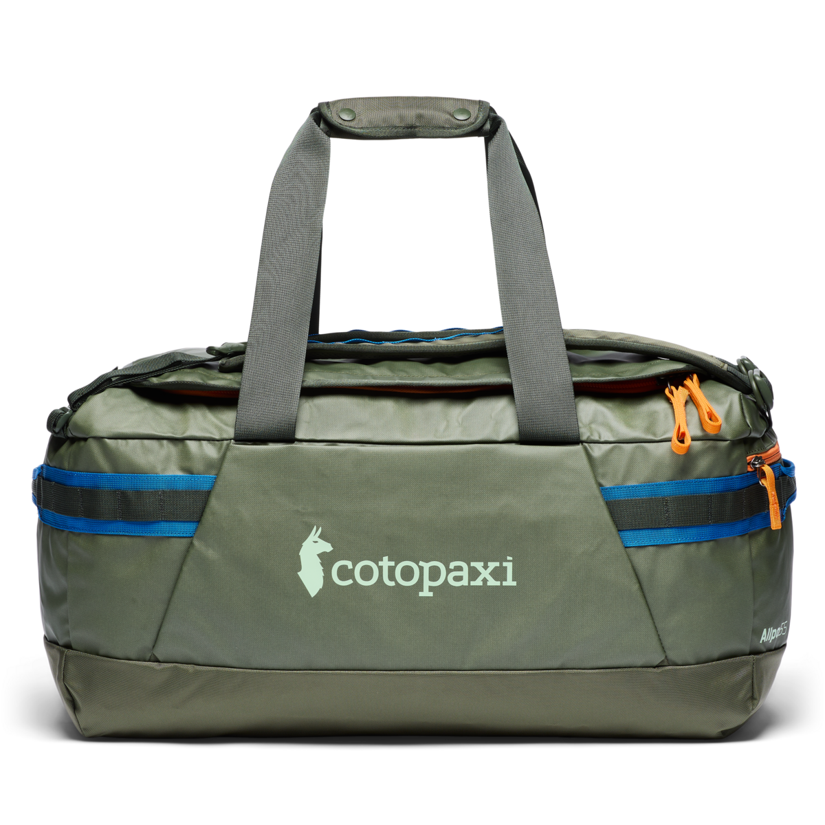 Cotopaxi Allpa Getaway 55L Duffel in Fatigue — angle view 2